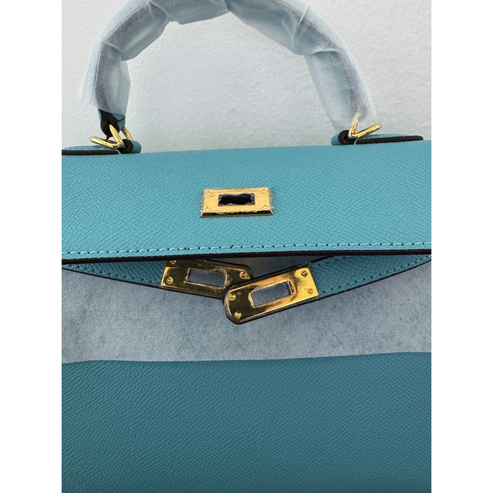 Other Aqua Blue “Kelly-Style” Top Handle Bag Size ONE SIZE - 2 Thumbnail