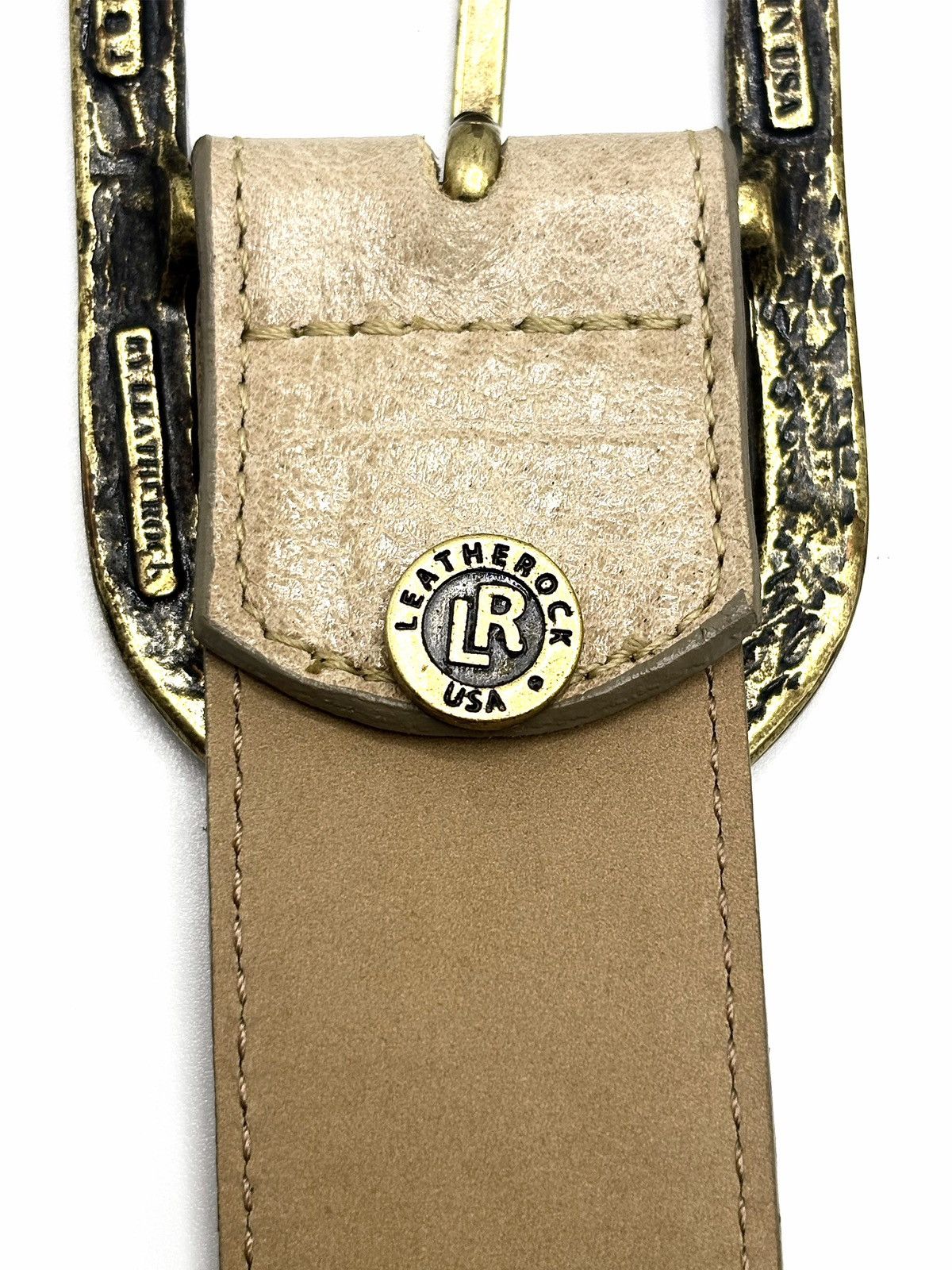 Genuine Leather Leatherock Genuine Leather Brass Belt Size ONE SIZE - 5 Thumbnail