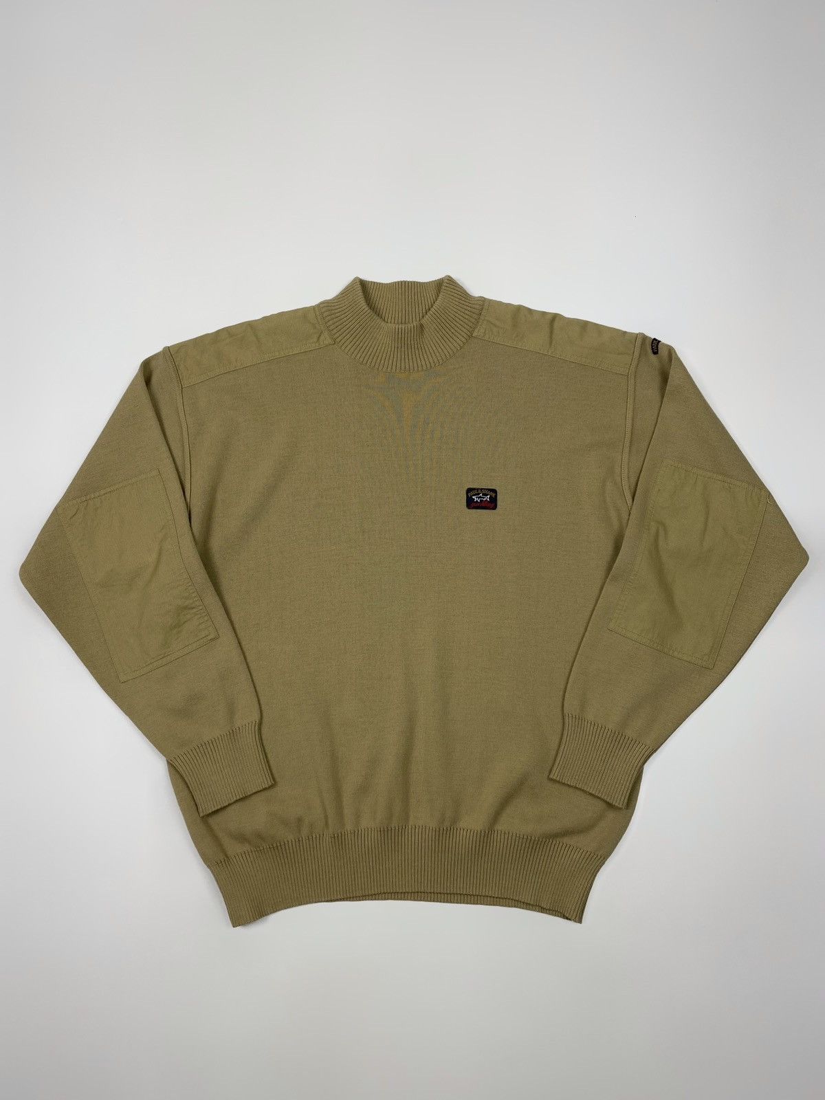 Paul & Shark × Vintage Paul&Shark Yachting Combined Wool Tan Crewneck Sweater Size US L / EU 52-54 / 3 - 1 Thumbnail