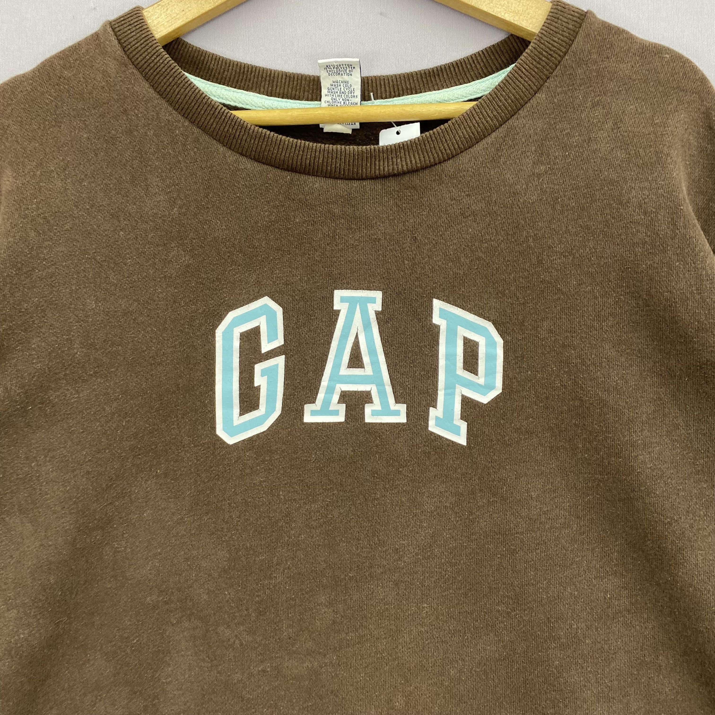 Gap Vintage Gap Spell Out Sweater Faded Sweatshirt Jumper Size US XL / EU 56 / 4 - 2 Thumbnail