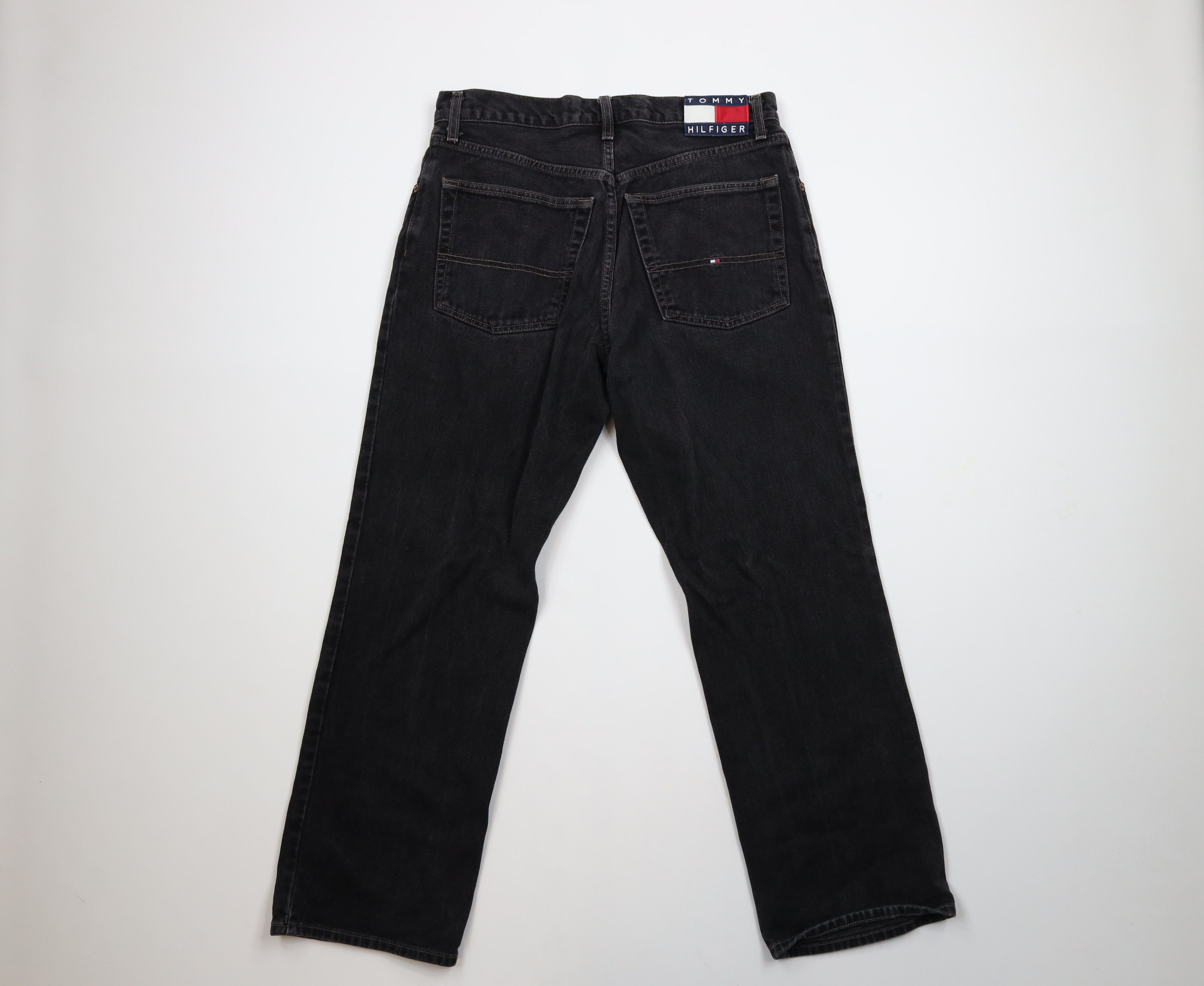 Tommy Hilfiger × Vintage Vintage 90s Tommy Hilfiger Spell Straight Leg Denim Jeans Size US 33 - 8 Thumbnail