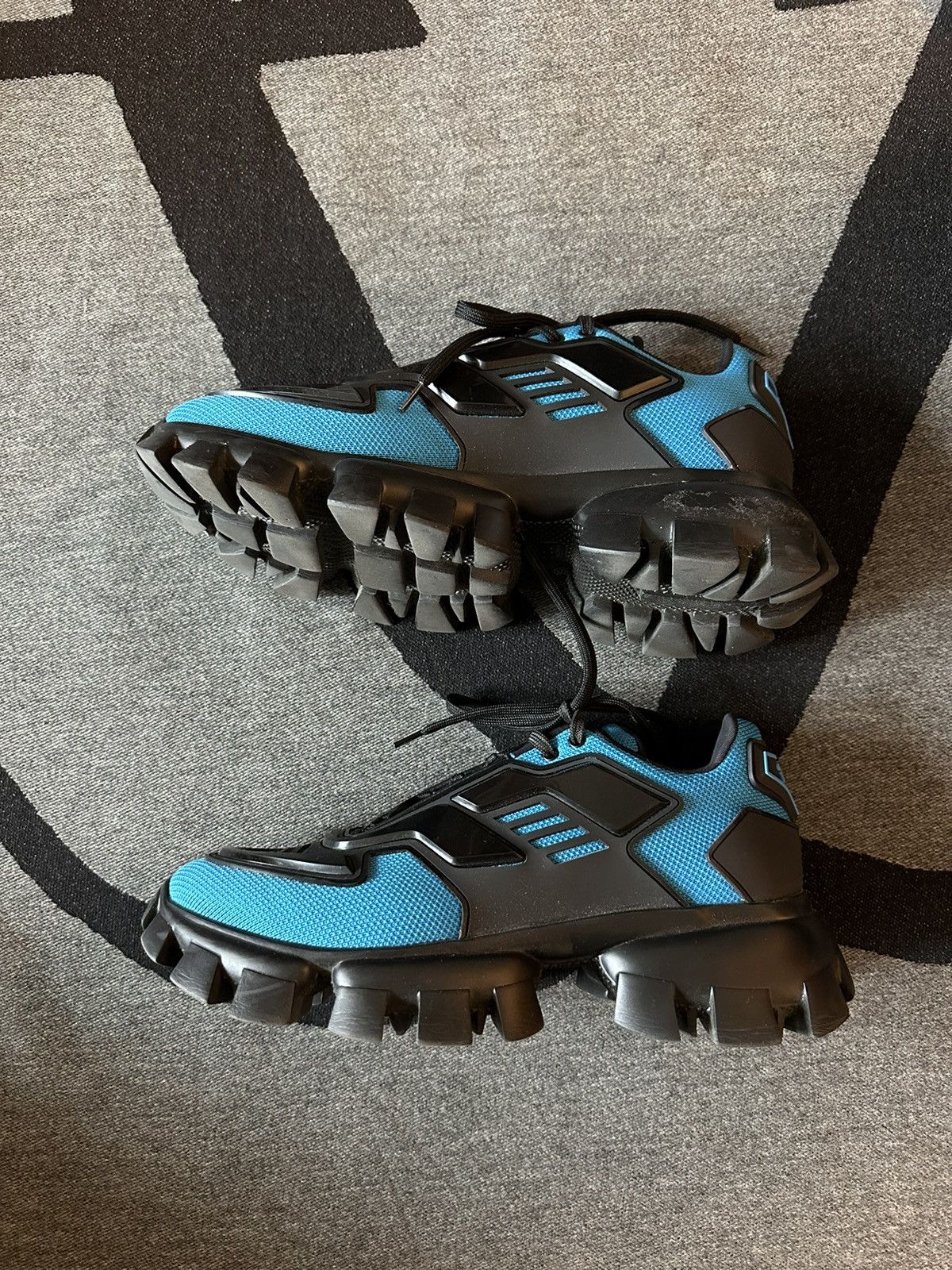 Prada Prada Men's Cloudbust Thunder Lug-sole Sneakers Blue/Black Size US 8 / EU 41 - 3 Thumbnail