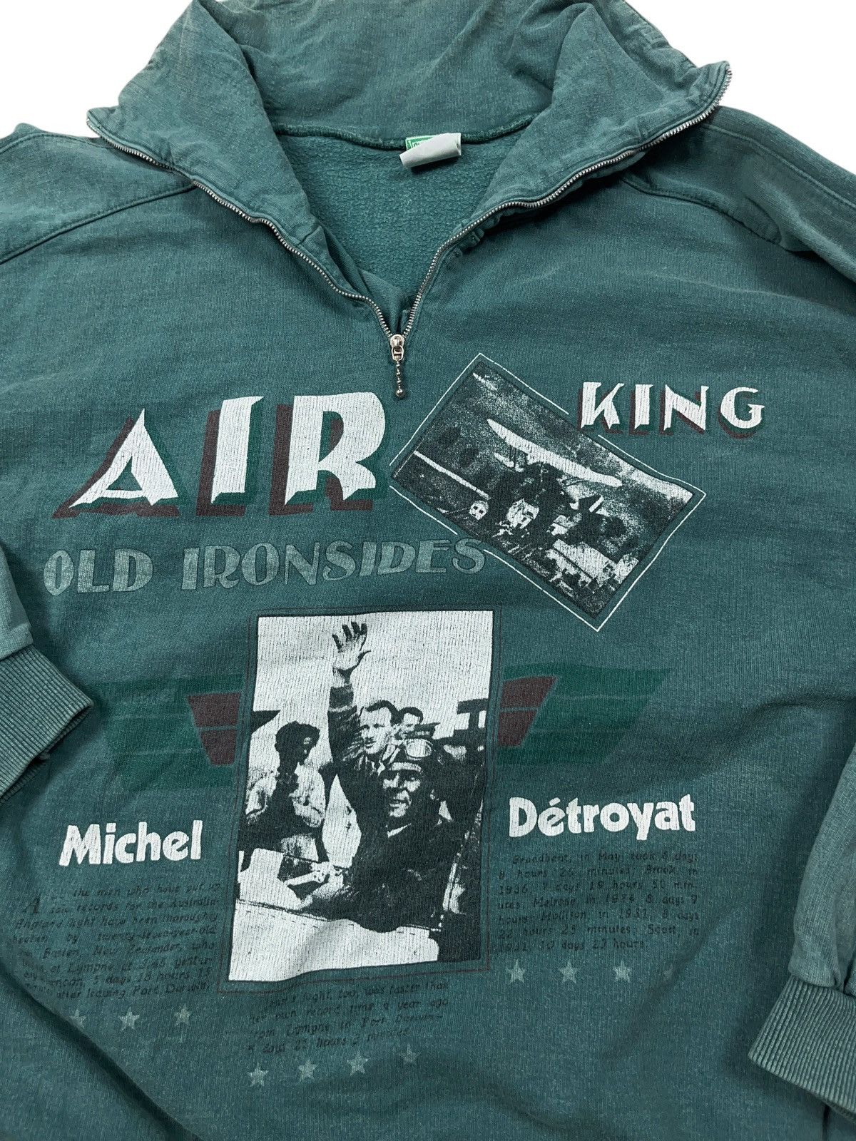 Wrangler Vintage 80s Wrangler Michel Detroyat Air King 1/3 Sweatshirt Size US L / EU 52-54 / 3 - 3 Thumbnail