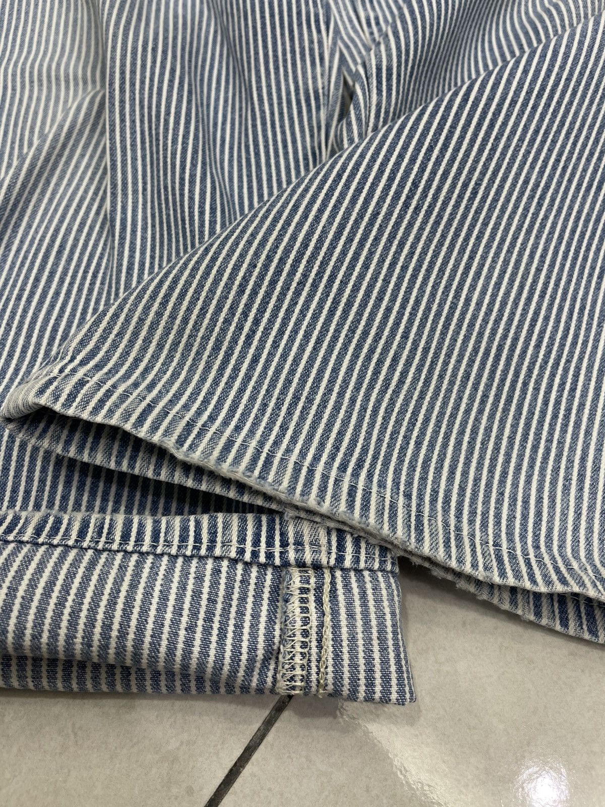 Lee Lee Hickory Stripe Carpenter Pants Union Made Sanforized Size 28" / US 6 / IT 42 - 13 Thumbnail