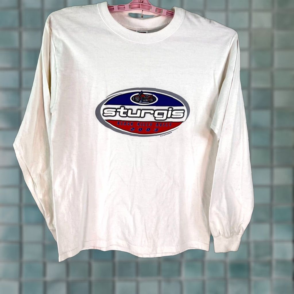 Vintage VINTAGE Sturgis Black Hills Rally Shirt 2003 Mens Size L White Long Sleeve Graphic 90s Biker Size US L / EU 52-54 / 3 - 1 Thumbnail