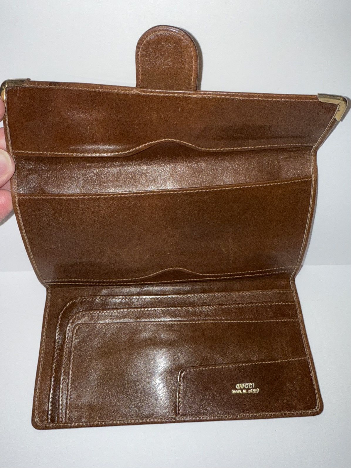 Gucci Vintage Gucci checkbook wallet Size ONE SIZE - 4 Thumbnail