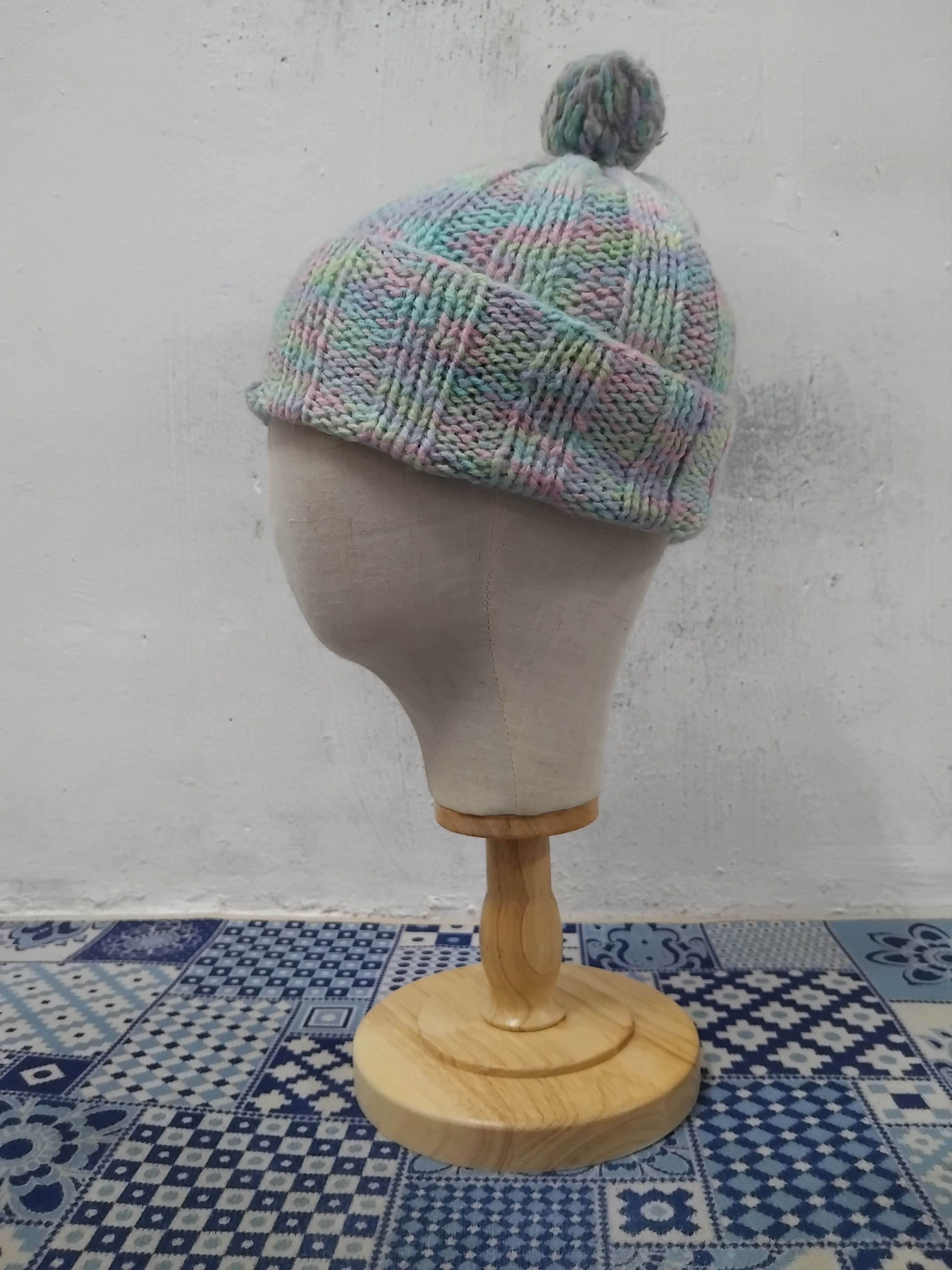 Japanese Brand 💥Multicolour unnamed ice cream colour beanie hat Size ONE SIZE - 3 Thumbnail