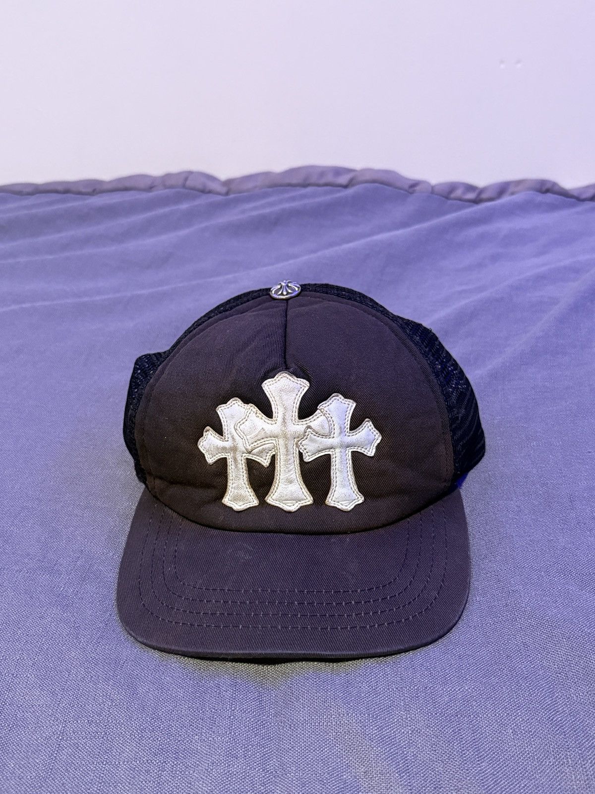 Chrome Hearts Vintage Chrome Hearts Tripple leather cross hat Size ONE SIZE - 2 Thumbnail