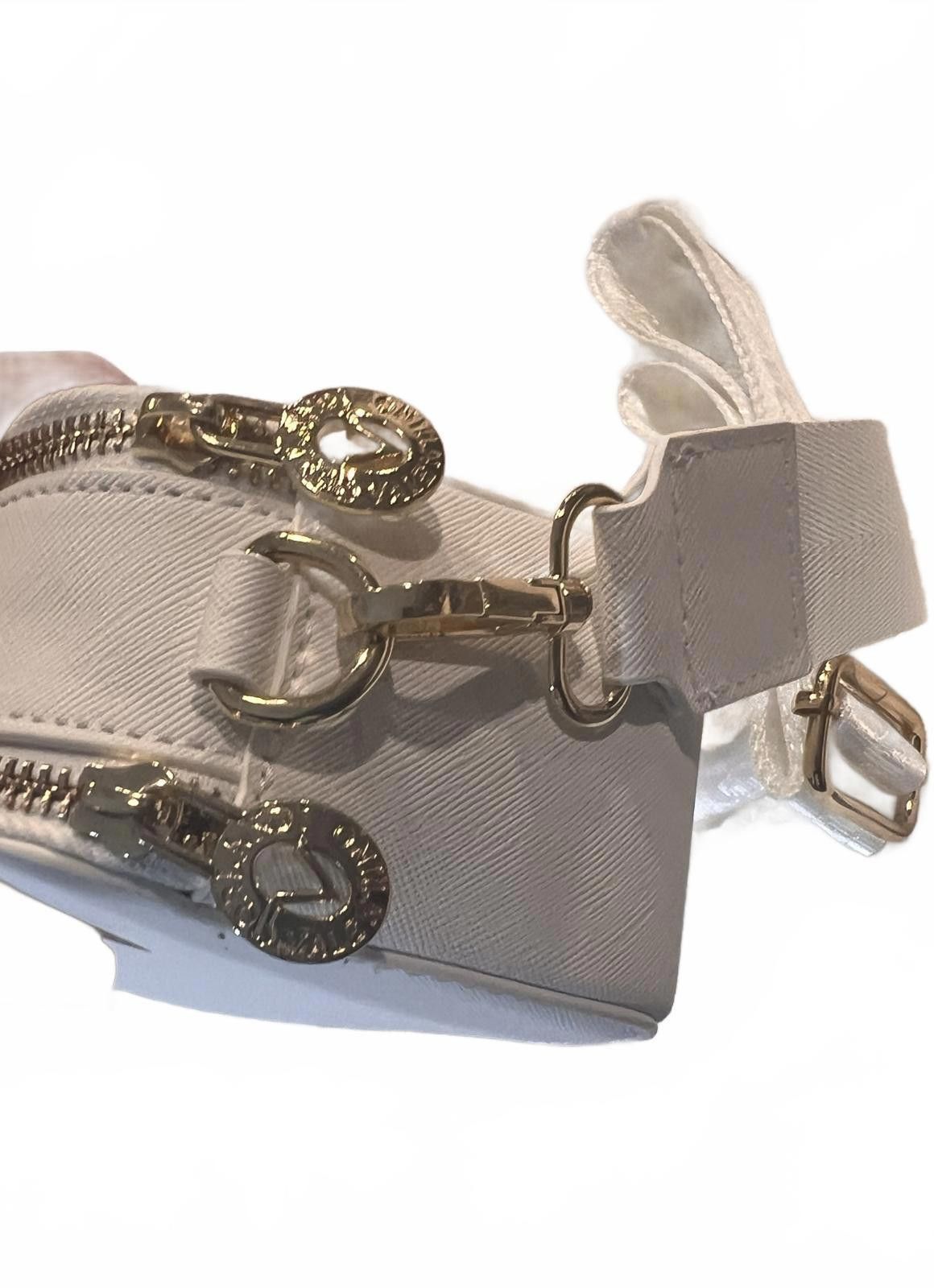 Valentino Orlandi NWT Orlando Valentino White Crossbody Bag with Gold Studs Size ONE SIZE - 5 Thumbnail