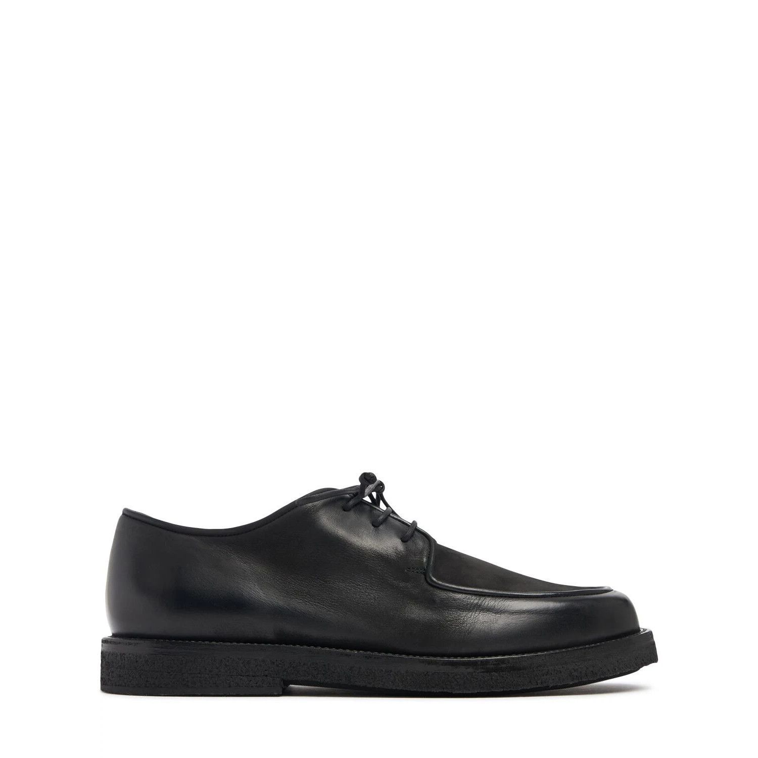 MARSELL Moccar $1255 Black Leather Lace Up Derby Shoes New &