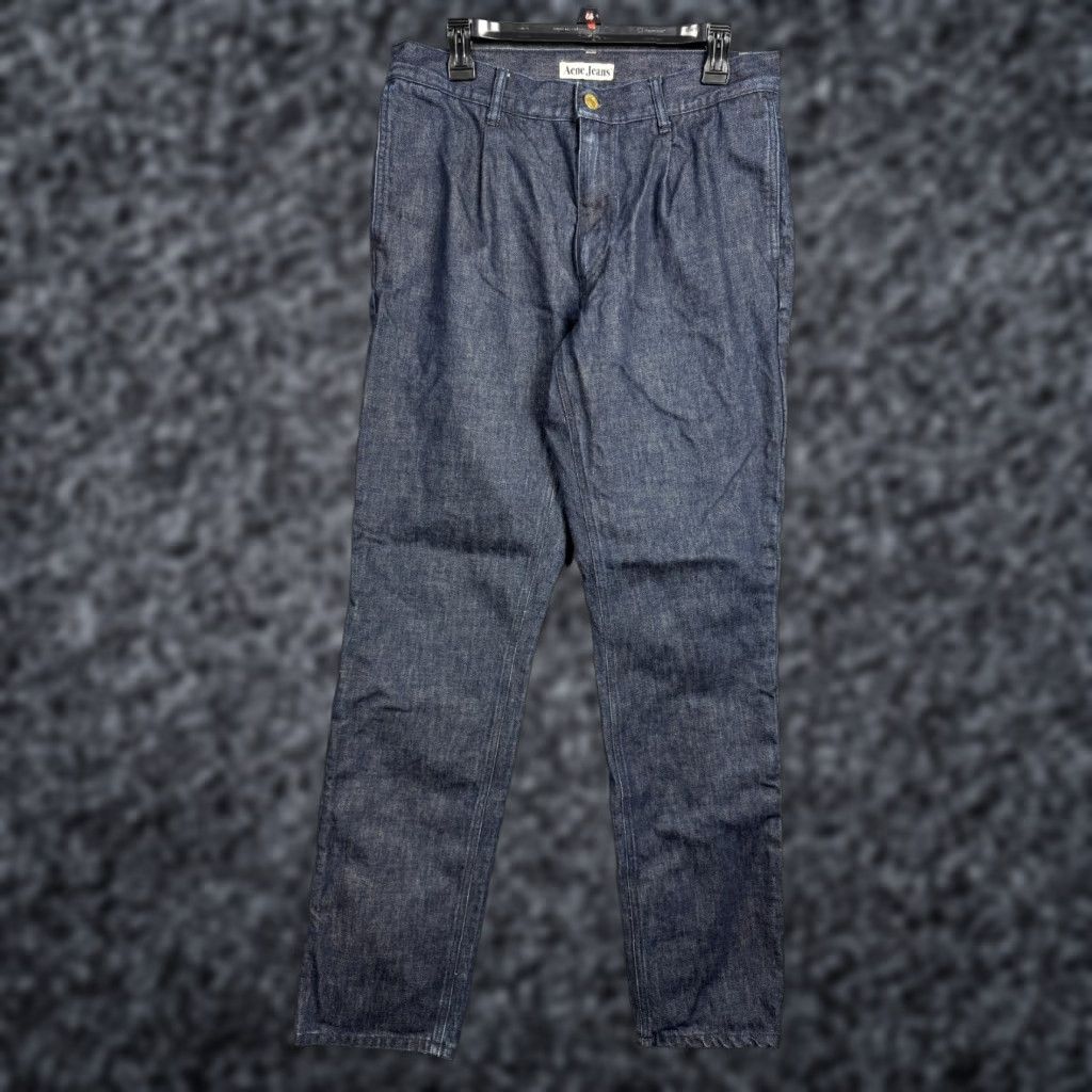 Vintage Acne Jeans Jeans Men 50 Regular 32x32 Blue SELVEDGE Straight Denim Inseam 32 Rise Mid Pockets Button Cotton Blend Cotton Solid 50 Size US 32 / EU 48 - 1 Thumbnail