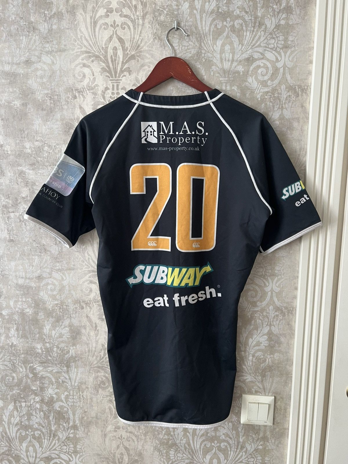 Canterbury of New Zealand Vintage Canterbury Currie RFC Rugby Jersey #20 Subway Shirt Size US L / EU 52-54 / 3 - 2 Thumbnail