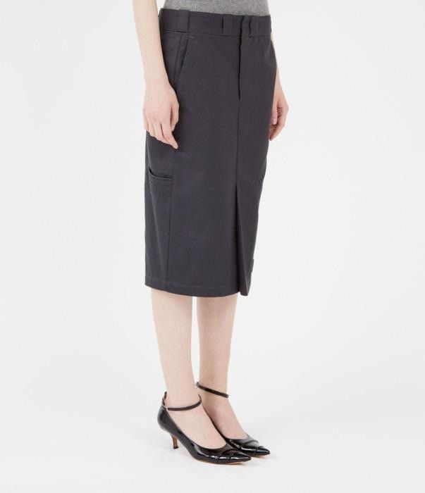 Maison Margiela o1bcso1str0526 Midi Skirt in Anthracite Size 25" / US 0 / IT 36 - 2 Thumbnail