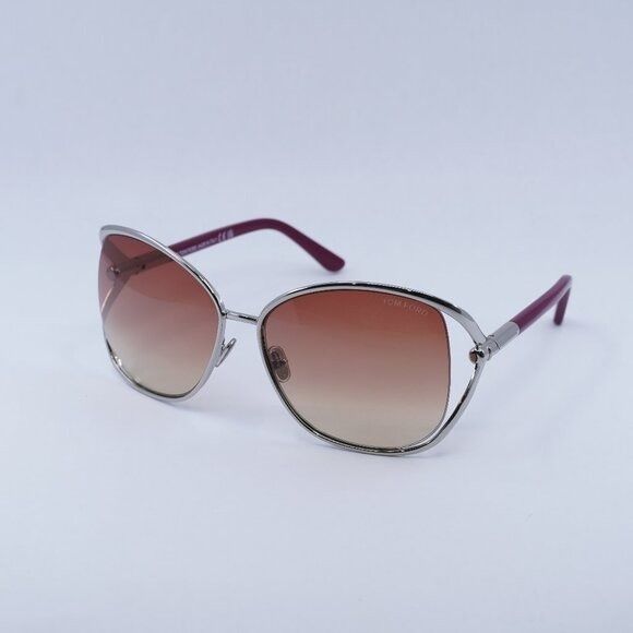 Tom Ford New Tom Ford Marta FT1091 16T Sunglasses - Shiny Palladium Size ONE SIZE - 1 Thumbnail