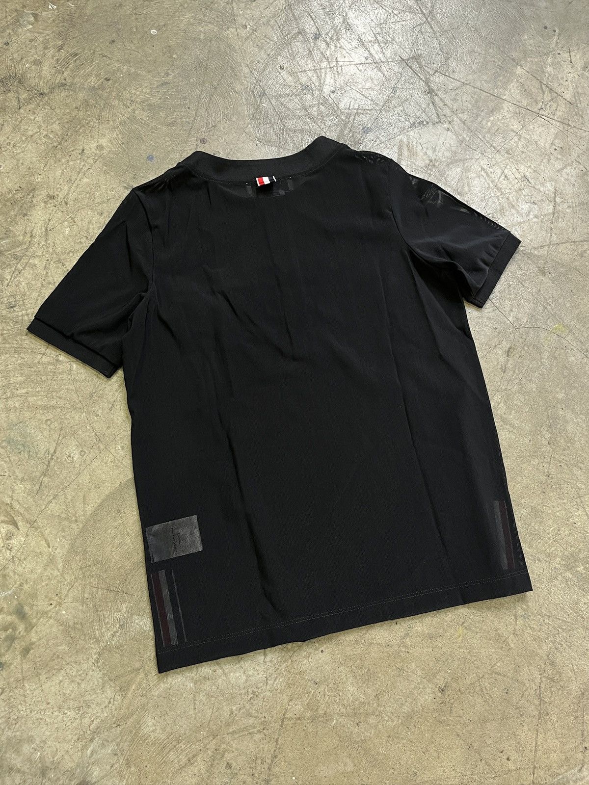 Thom Browne Thom Browne SS22 Mesh Polo Shirt (unisex) Size US XS / EU 42 / 0 - 10 Thumbnail