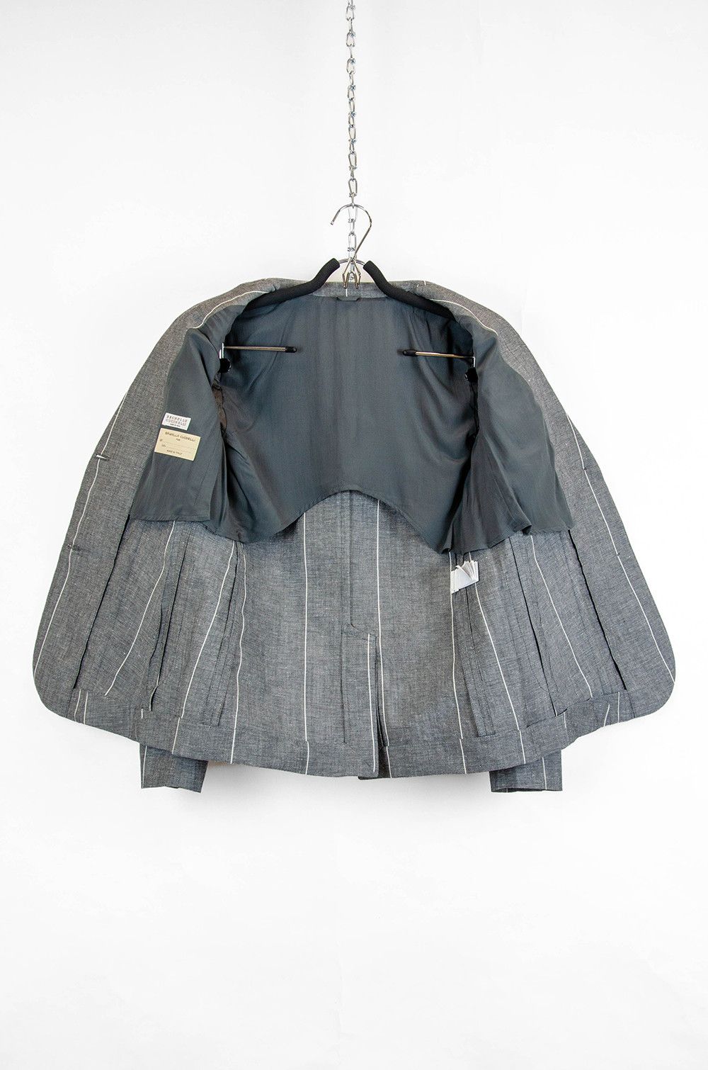 Brunello Cucinelli Brunello Cucinelli Wool Linen Pinstripe Blazer - Size IT38 Size XS / US 0-2 / IT 36-38 - 8 Thumbnail