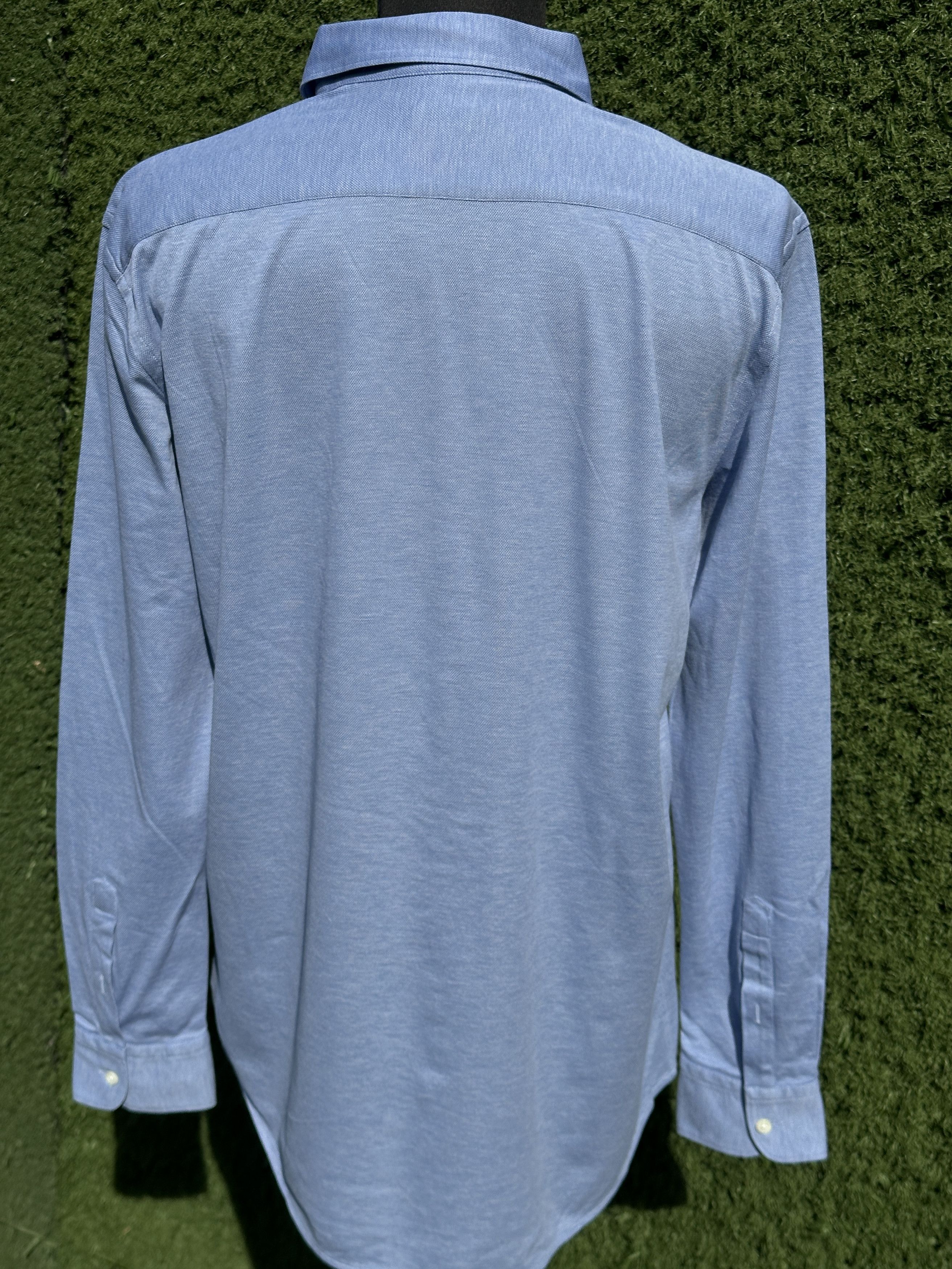 Ermenegildo Zegna Zegna Cotton Oxford Knit Button Shirt Regular Fit Size XL Size US XL / EU 56 / 4 - 4 Thumbnail