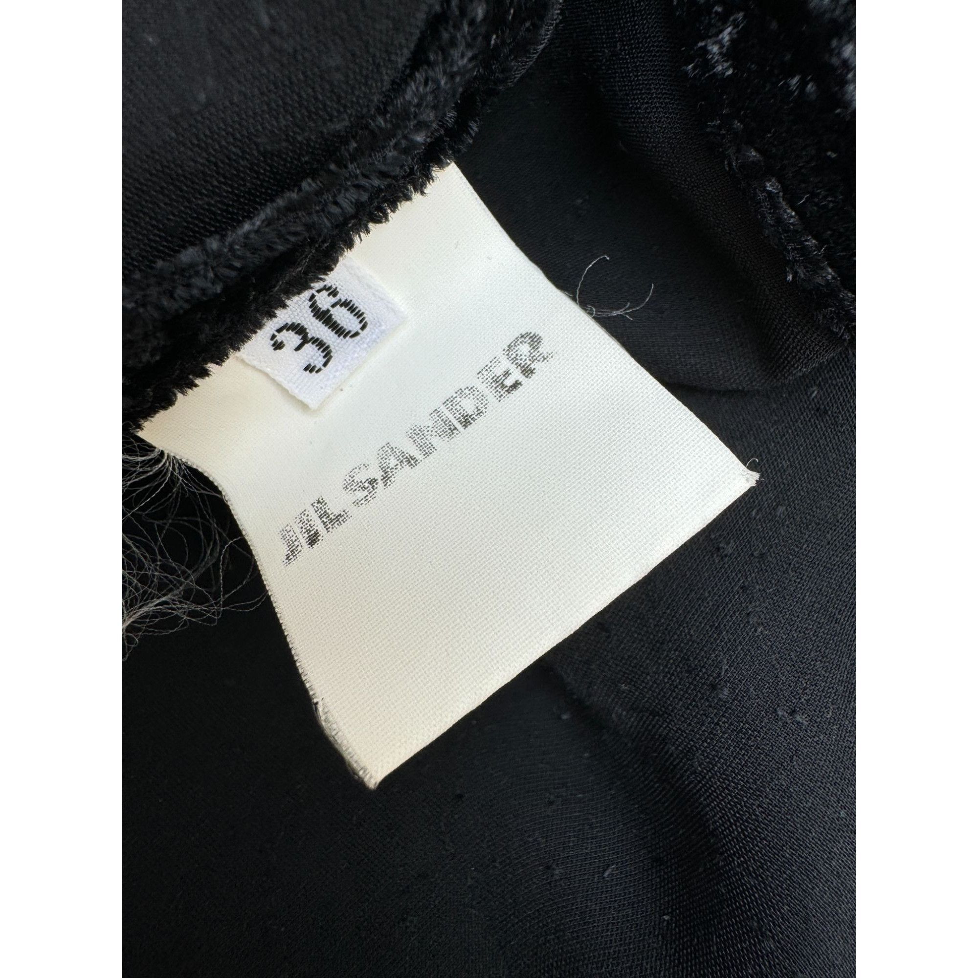 Jil Sander 1990s Black Velvet Longsleeve Wrap Dress Size XS / US 0-2 / IT 36-38 - 8 Thumbnail