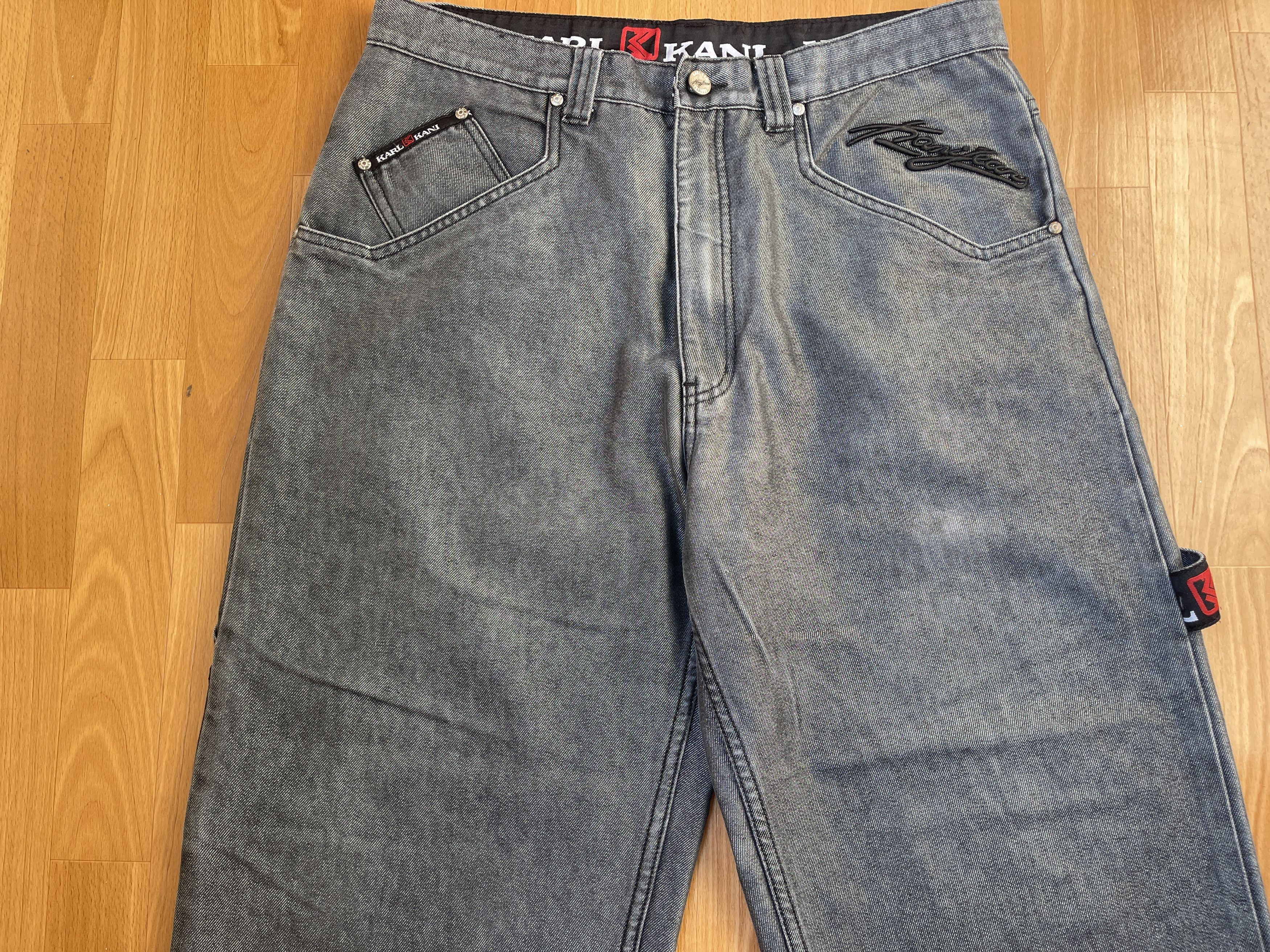 Karl Kani KARL KANI jeans shiny vintage baggy jeans silver metallic 34 Size US 34 / EU 50 - 9 Thumbnail
