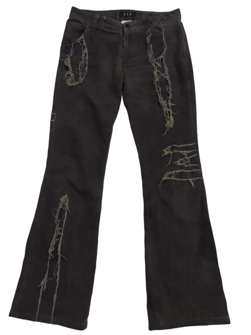 Japanese Brand Japanese BPN Distressed Patchwork flare studded Pants Size US 29 - 1 Thumbnail