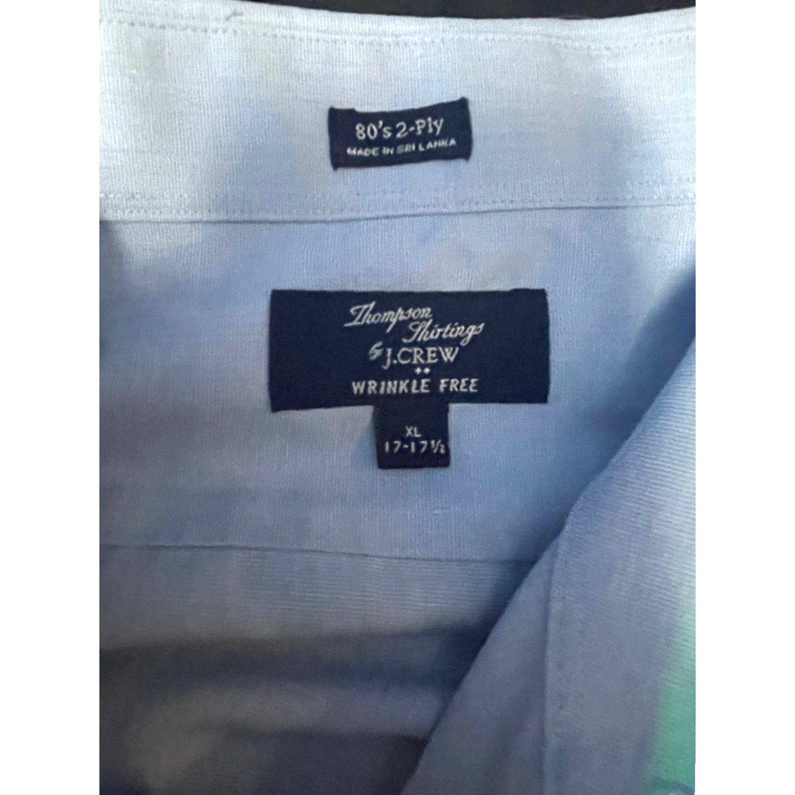 J.Crew J.CREW Dress Shirt XL Solid Blue Long Sleeve Casual Mens Regular Button-Down Collar Size US XL / EU 56 / 4 - 6 Thumbnail