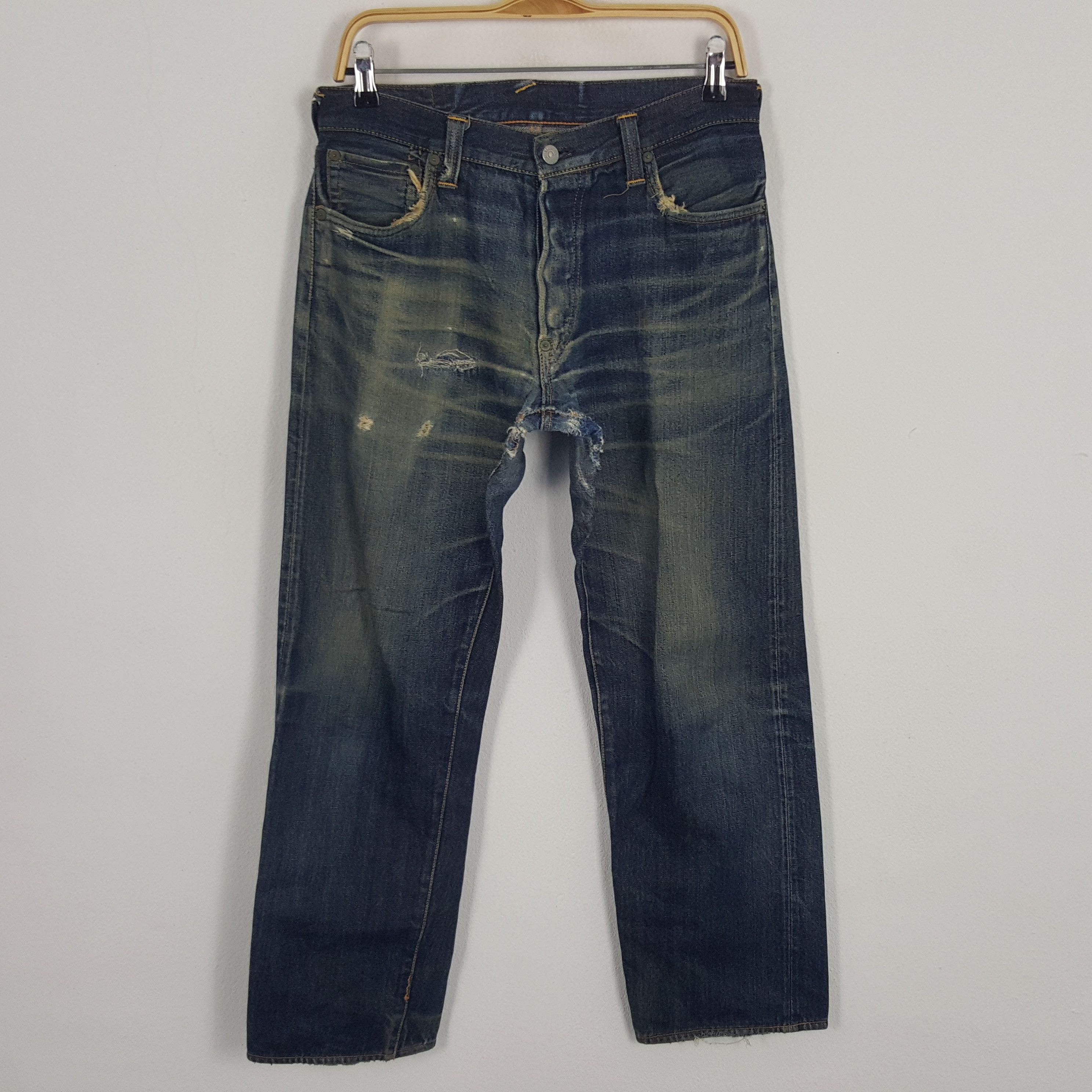 Evisu × Japanese Brand × Vintage Vintage Evisu Yamane Selvedge Custom Diacock Denim Jeans Size US 29 - 4 Thumbnail
