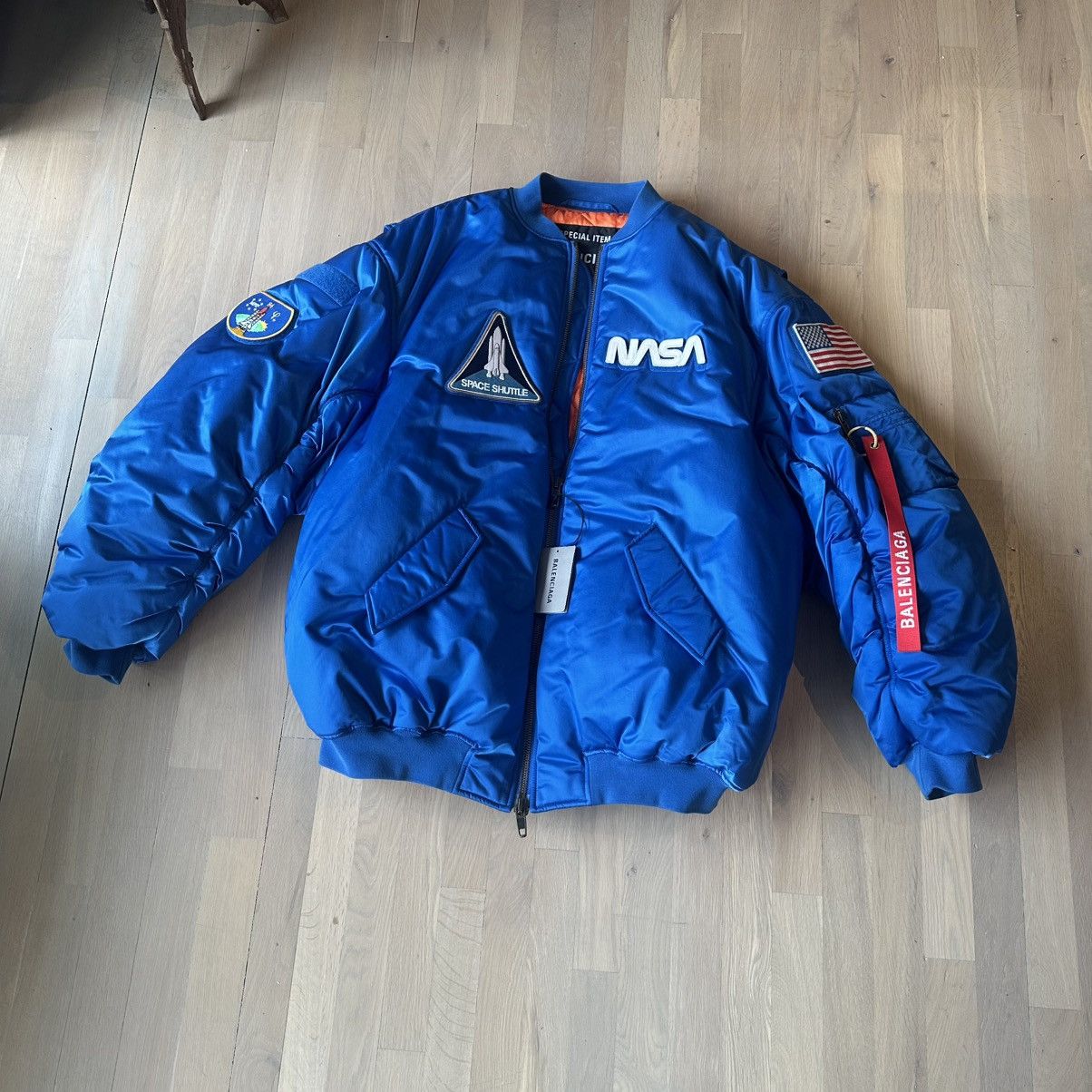 BALENCIAGA oversized space NASA bomber jacket