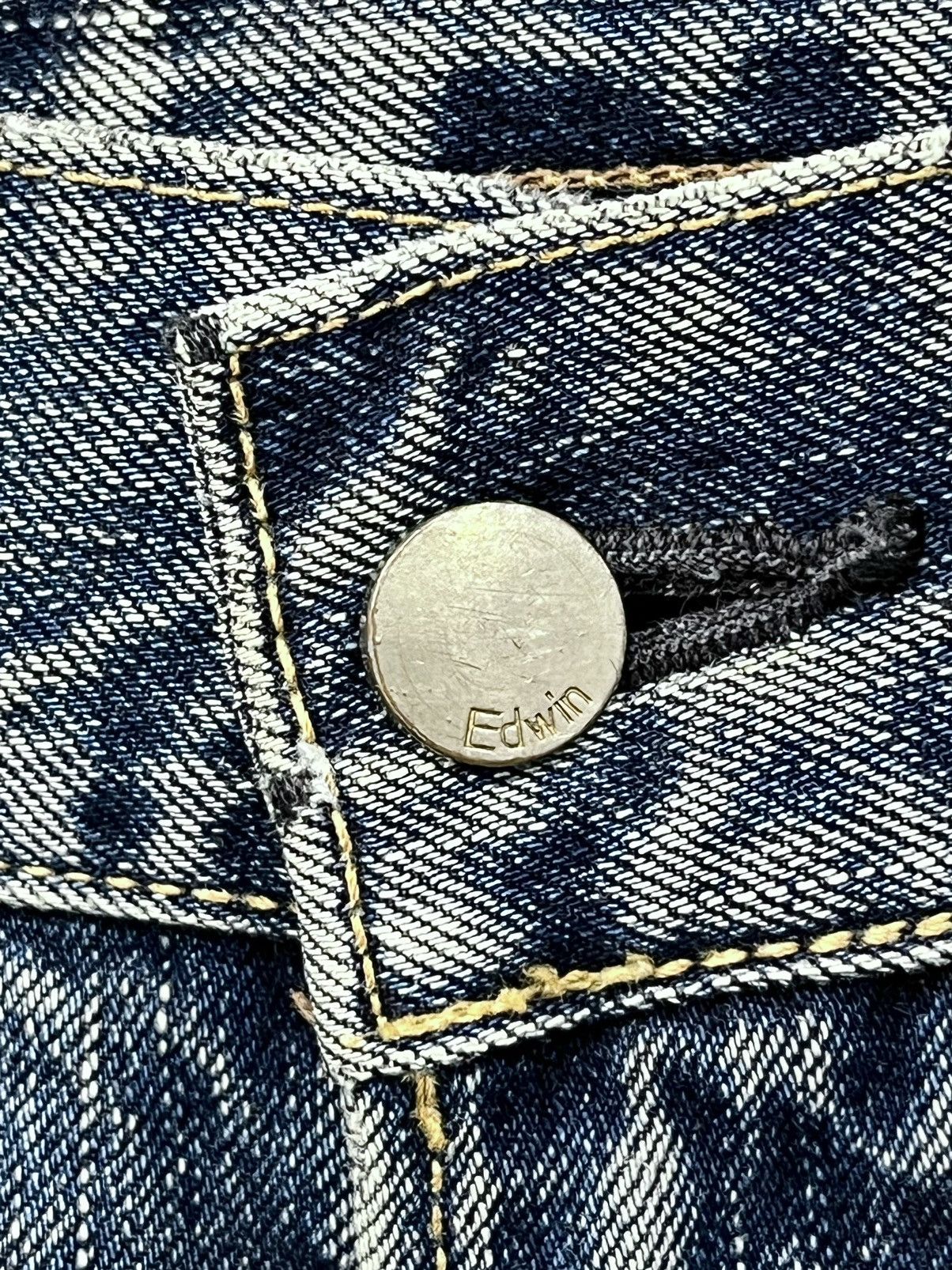 Edwin 🔥Vintage Aging Patina Distressed Denim Süper Flare Jeans Size US 31 - 13 Thumbnail