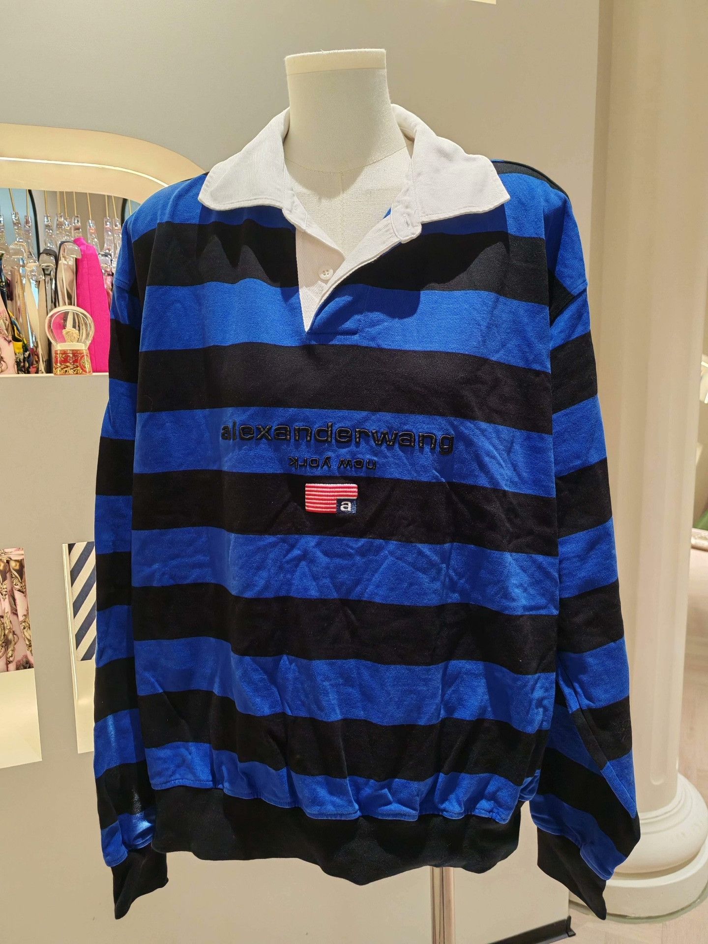 Alexander Wang Alexander Wang Blue Black Stripe Sweatshirt XS Size XS / US 0-2 / IT 36-38 - 1 Thumbnail