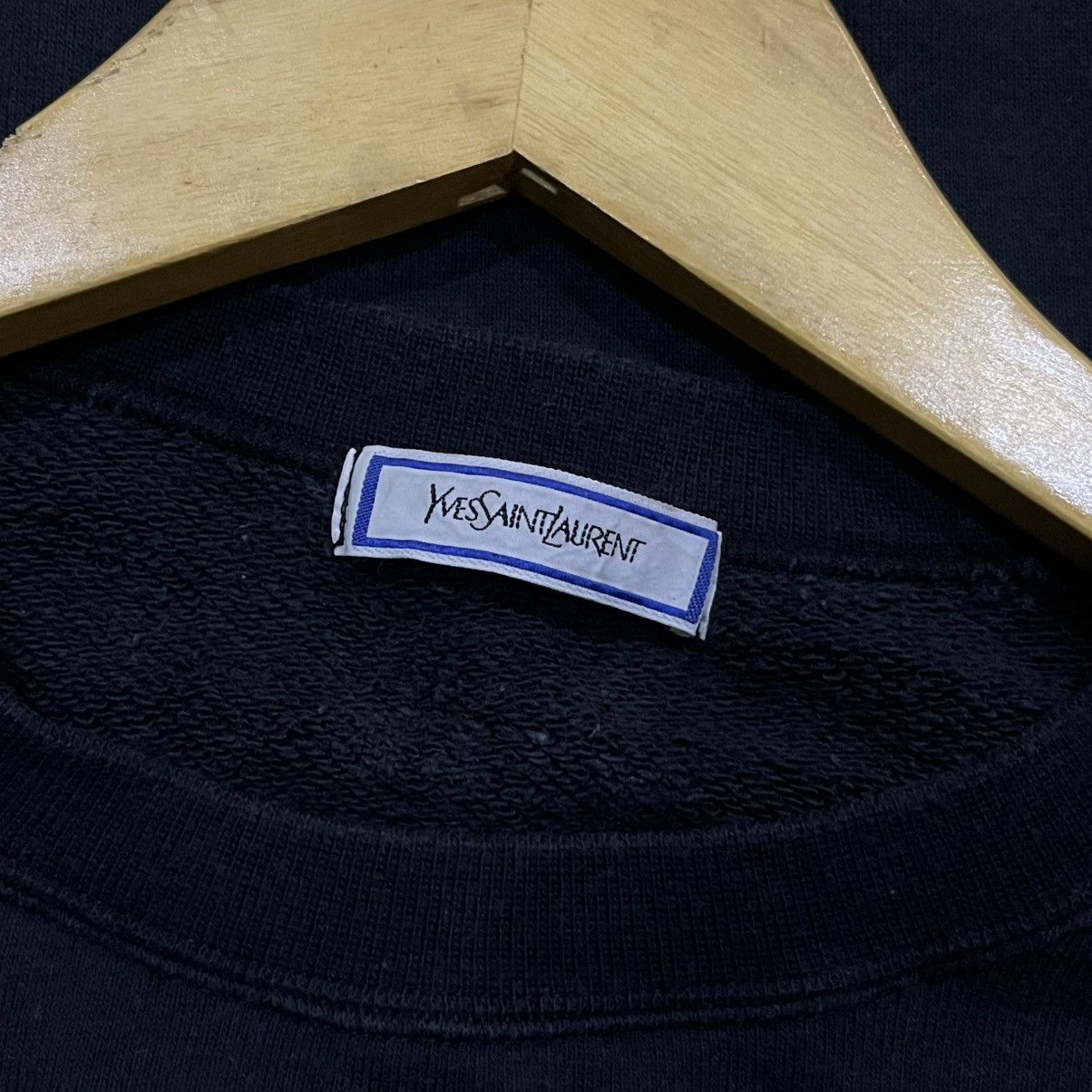 Vintage Vintage Yves Saint Laurent Embossed Big Logo Sweatshirt Size US M / EU 48-50 / 2 - 6 Thumbnail