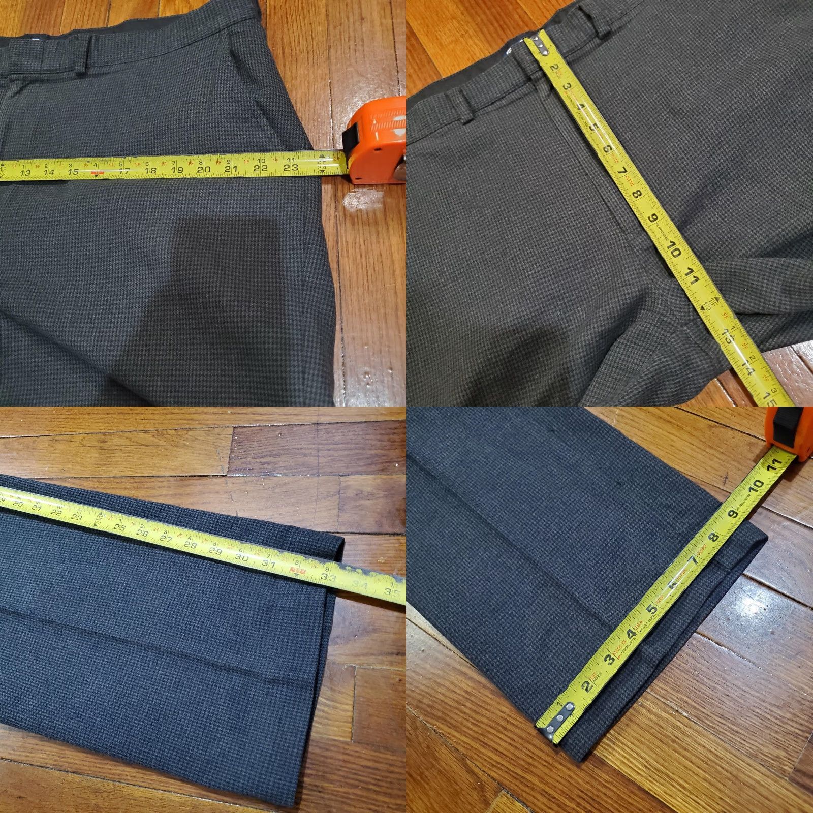 Polo Ralph Lauren Polo by Ralph Lauren Dress Pants Mens 40x32 Gray Tweed Check Wool Business Pants Size US L / EU 52-54 / 3 - 9 Thumbnail