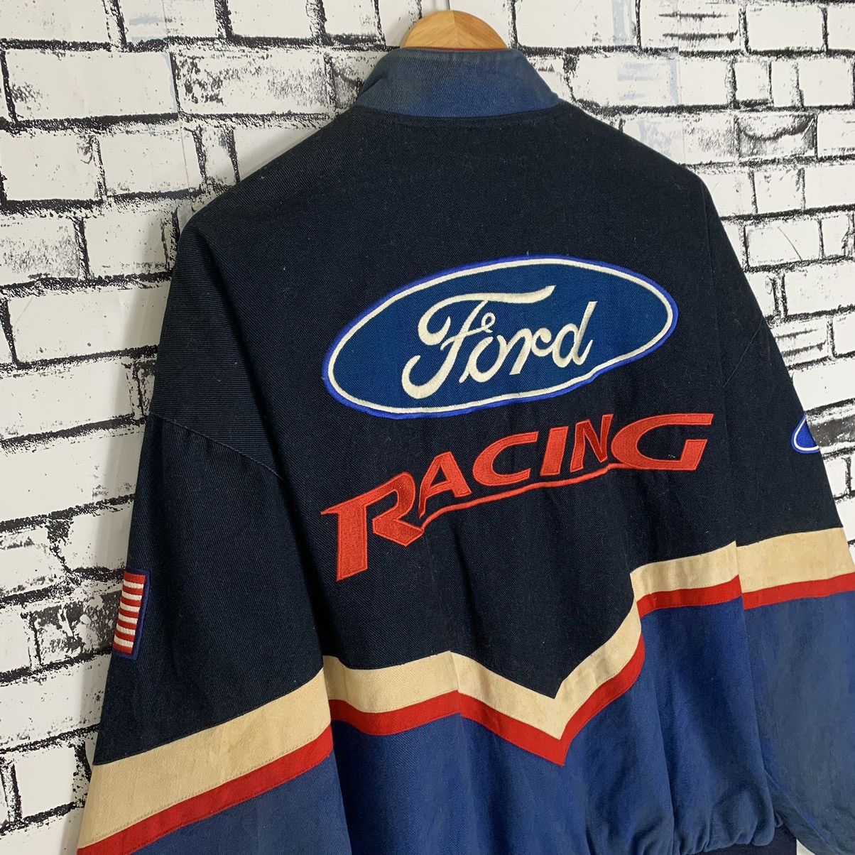 Ford × Jeff Hamilton JH Design Jeff Hamilton Ford Racing Mens Racecar Jacket Size US XL / EU 56 / 4 - 12 Thumbnail