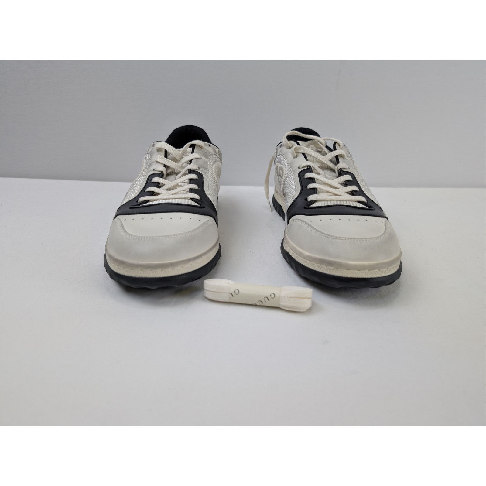 Gucci o1rshd1 Men's Mac80 GG Low Top Sneakers in Off-White Size US 12.5 / EU 45-46 - 8 Thumbnail