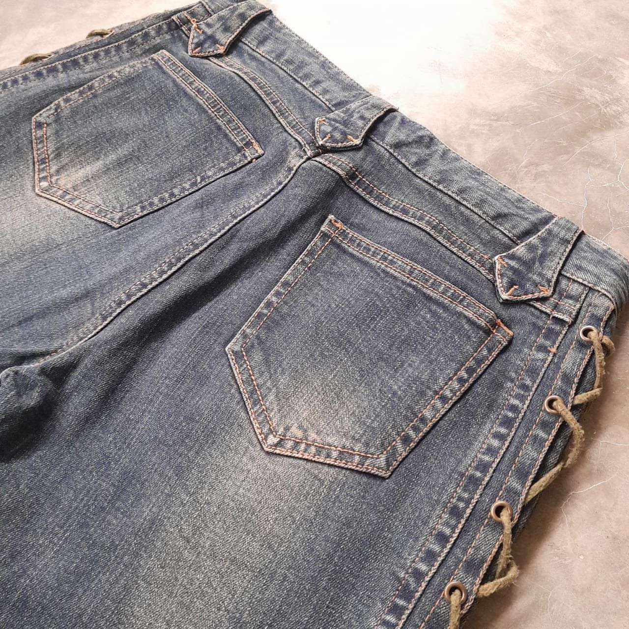 Japanese Brand Y2K Browd Win Lace up Flare Jeans Size 27 Size 27" / US 4 / IT 40 - 11 Thumbnail