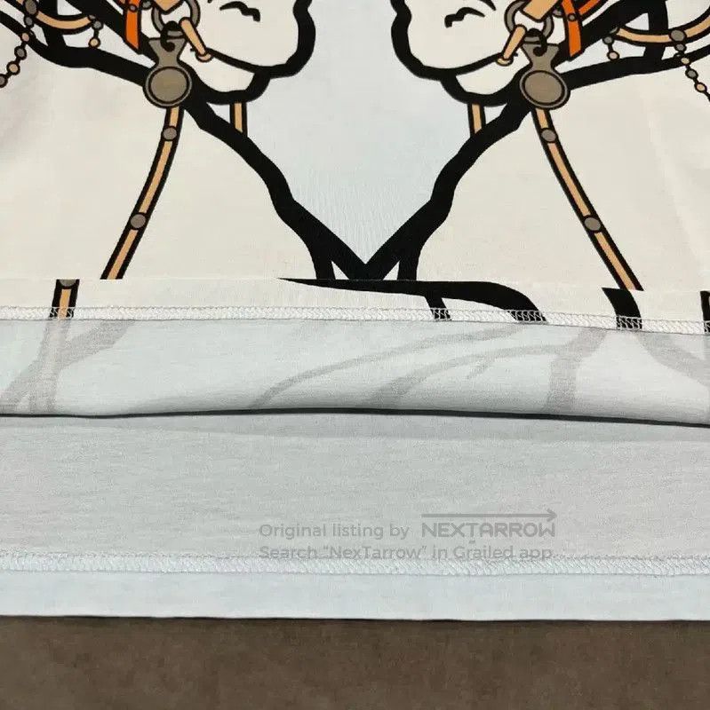 Burberry Burberry Light Blue Cotton T-Shirt with Horse Design. Size XS / US 0-2 / IT 36-38 - 5 Thumbnail