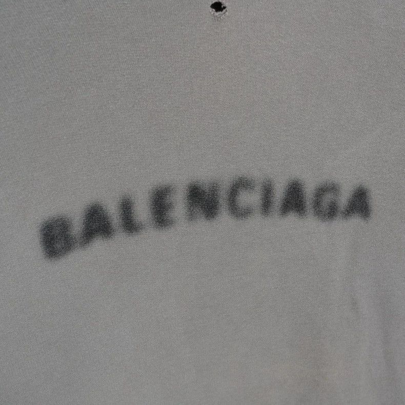 Balenciaga Balenciaga Blur Mosaic Logo Letter Distressed Hoodie Size US M / EU 48-50 / 2 - 4 Thumbnail