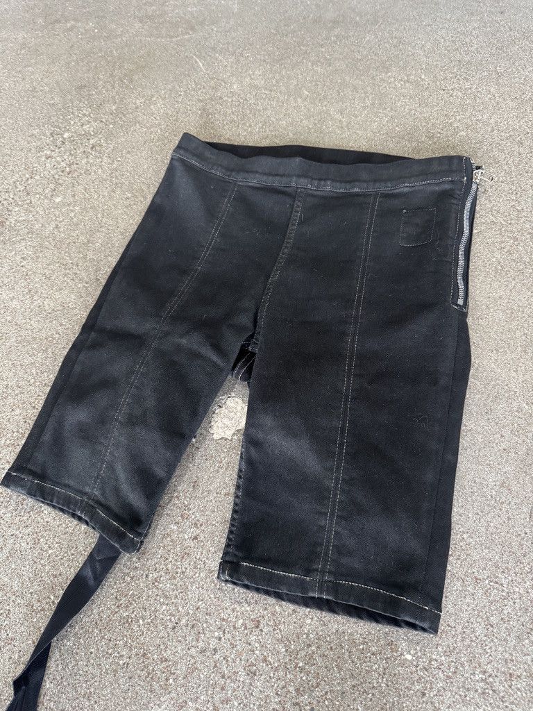 Rick Owens high waisted waxed denim shorts Size 29" - 2 Thumbnail