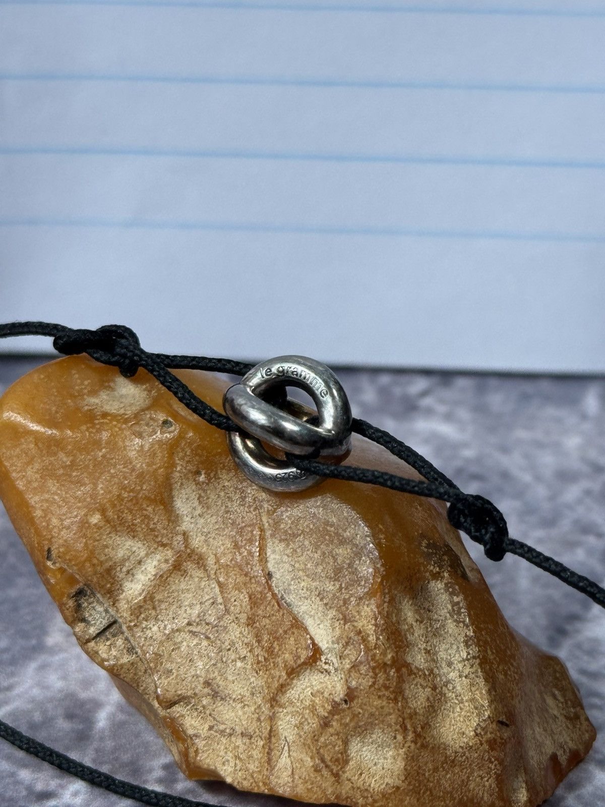 Le Gramme Le Gramme Bracelet Interlaced Cord Silver Black 3g Size ONE SIZE - 6 Thumbnail