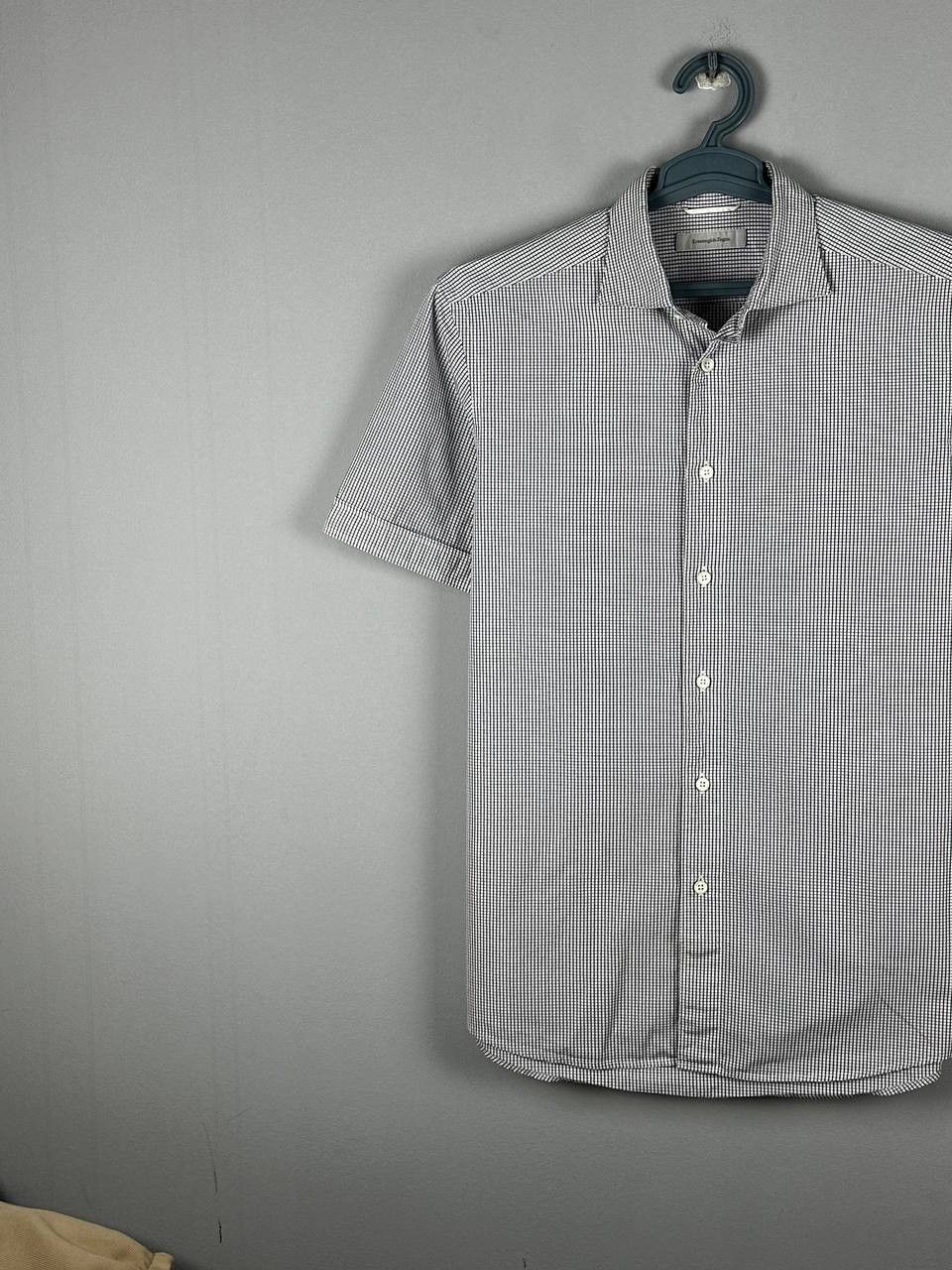 Ermenegildo Zegna Ermenegildo Zegna Luxury Plaid Short Sleeve Shirt Size US L / EU 52-54 / 3 - 3 Thumbnail