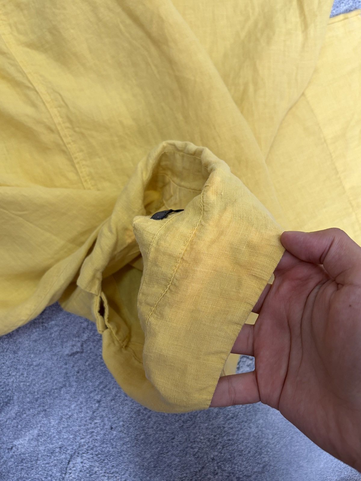 OSKA OSKA Yellow 100% Linen Oversized Boxy Shirt Blouse 3 L/XL Size L / US 10 / IT 46 - 15 Thumbnail