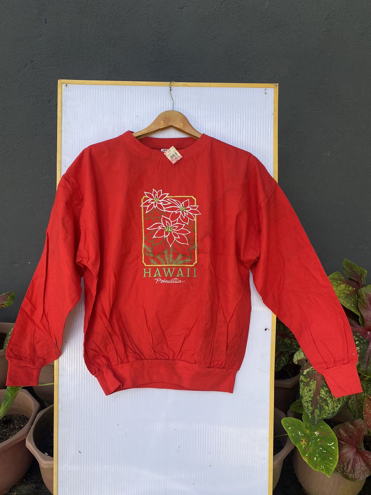 Vintage 🔥Vintage 90s Deadstock Crazy Shirt Hawaii Poinsettia Flower Size US M / EU 48-50 / 2 - 1 Thumbnail