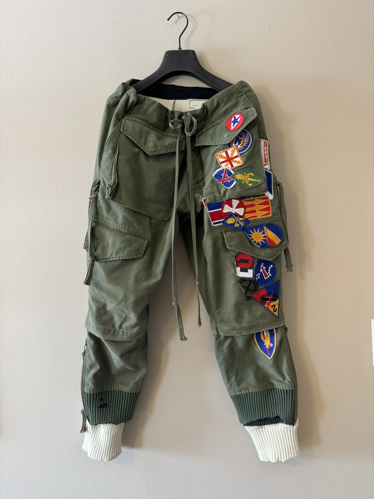 Greg Lauren Zip Lounge Pant w/patches Size US 30 / EU 46 - 1 Thumbnail