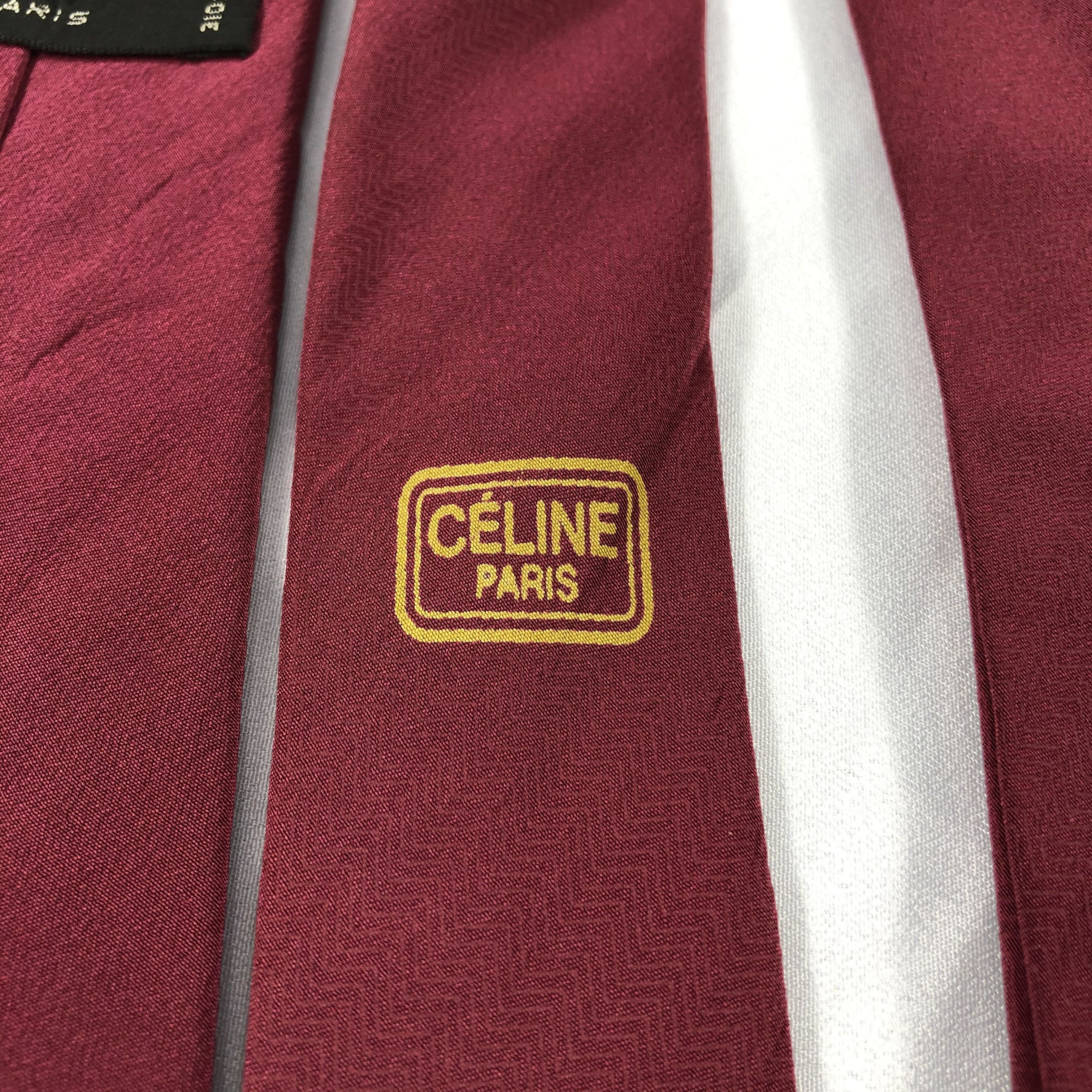 Celine × Vintage Celine Silk Neck Ties T57 Size ONE SIZE - 5 Thumbnail