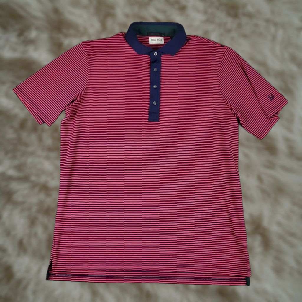 Vintage Greyson Polo Shirt Mens XL Striped Pink Blue Short Sleeve Polo Shirt XL Mens Greyson Polo Shirt Size US XL / EU 56 / 4 - 1 Thumbnail