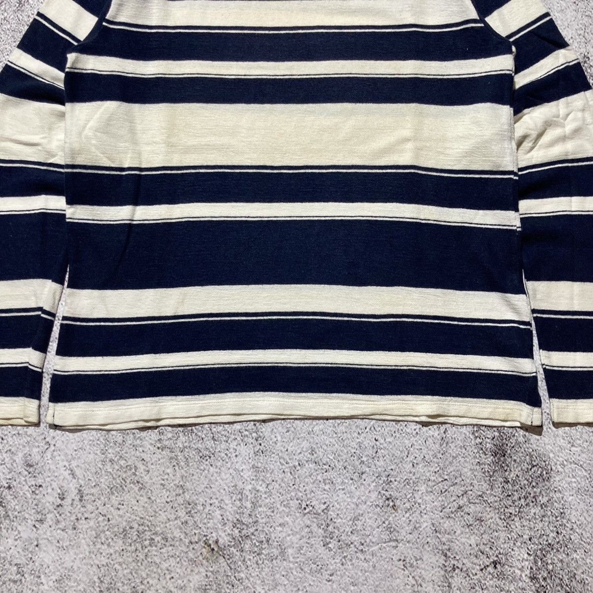 Tete Homme Vintage Tete Homme by Issey Miyake Stripe Longsleve Designer Size US L / EU 52-54 / 3 - 6 Thumbnail