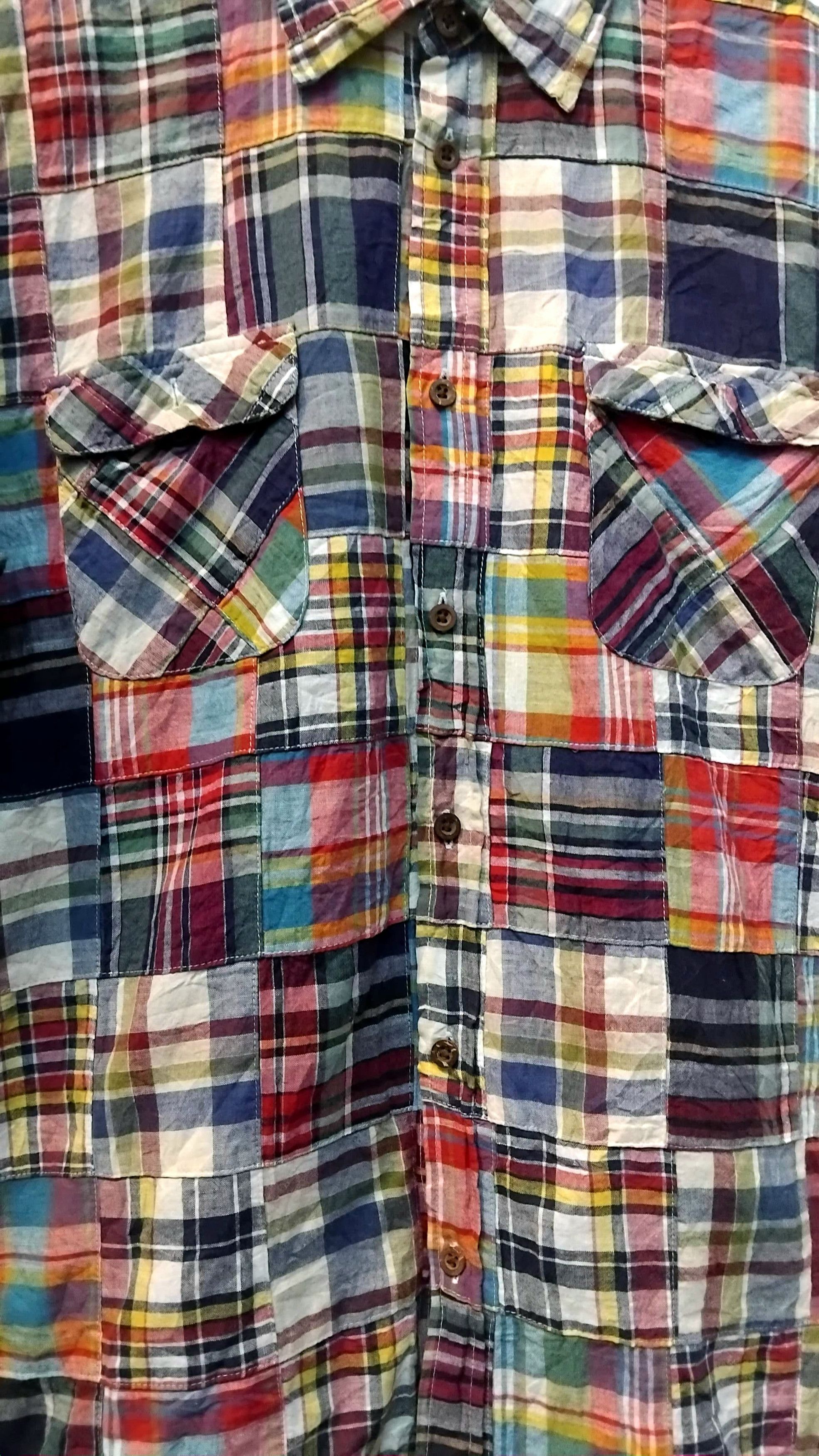 Japanese Brand Thruxton Patchwork shirt Size US L / EU 52-54 / 3 - 3 Thumbnail