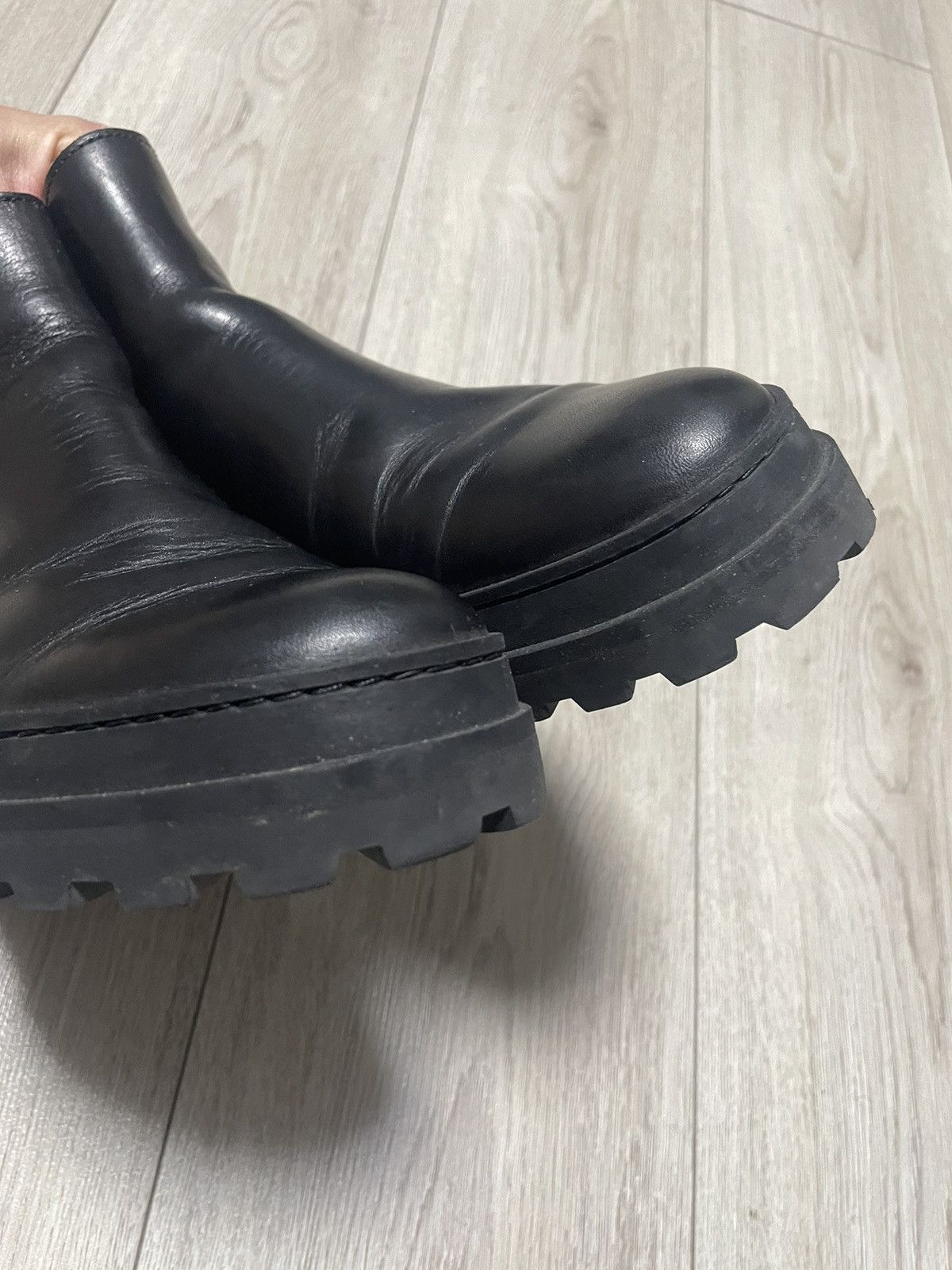 A.P.C. APC Leather Chelsea Black Classic Boot 27.5 cm Size US 10 / EU 43 - 6 Thumbnail