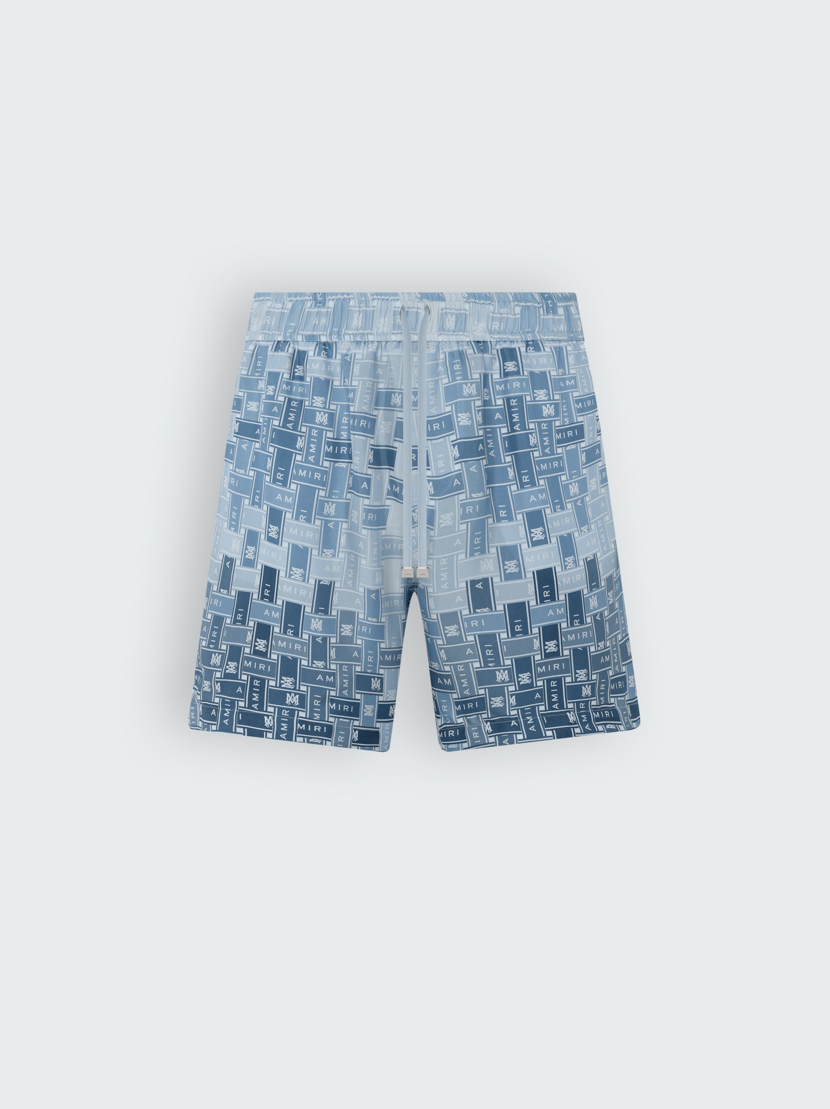 Amiri o1s1wg110825 Gradient Tape Short in Blue/White Size US 34 / EU 50 - 1 Thumbnail