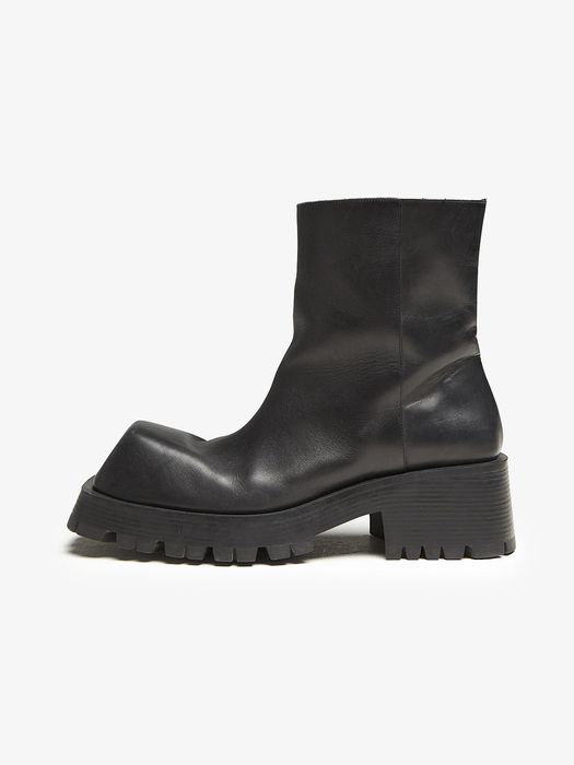 Balenciaga Black Trooper Leather Boots | Grailed