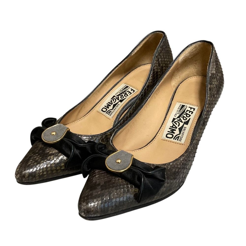 Salvatore Ferragamo Salvatore Ferragamo Salvatore Ferragamo Python Pumps Leather Shoes DUTY FREE for USA Size ONE SIZE - 1 Thumbnail